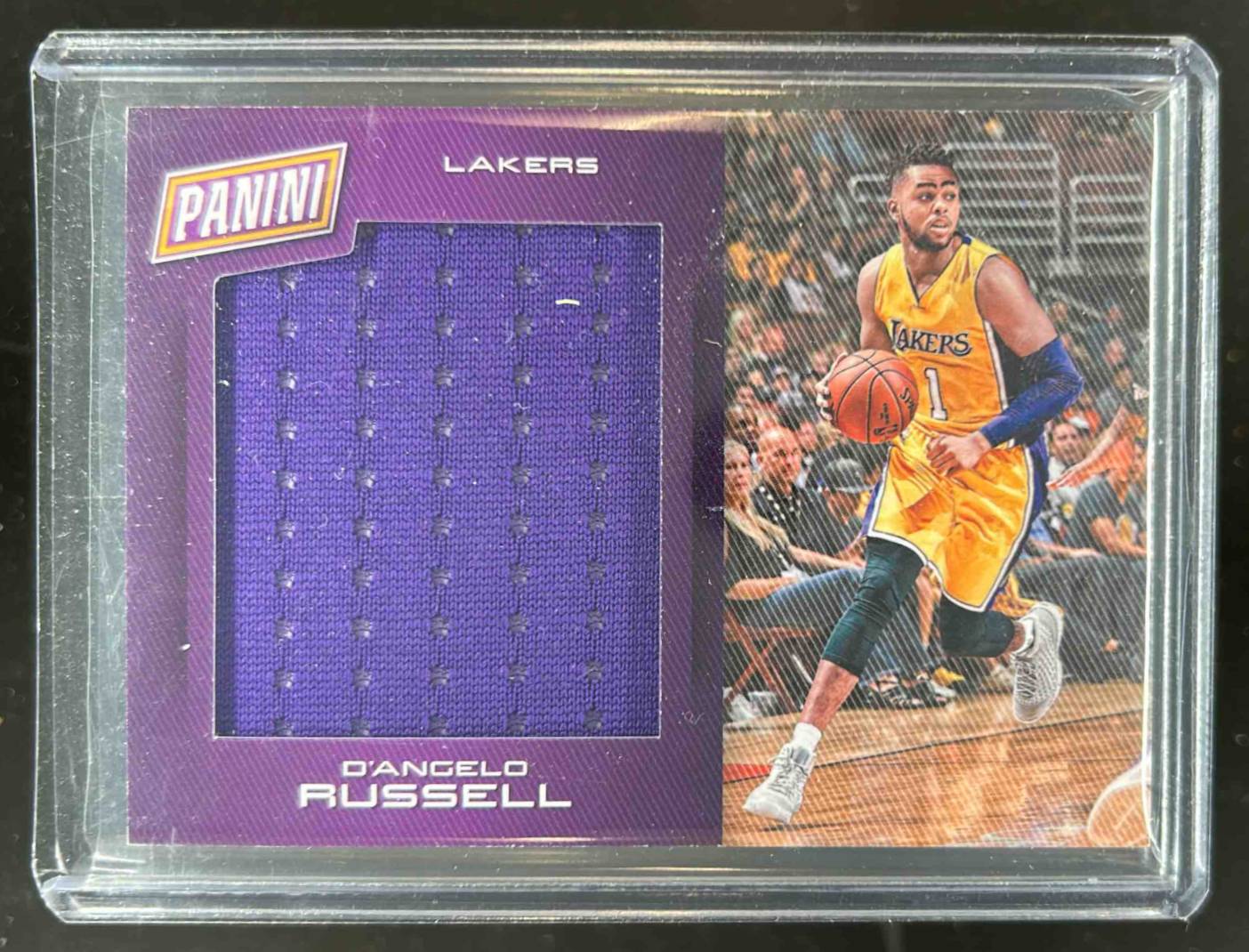 Card image for 2016-17 PANINI DAY D ANGELO RUSSELL #3 JUMBO MEMORABILIA LOS ANGELES LAKERS