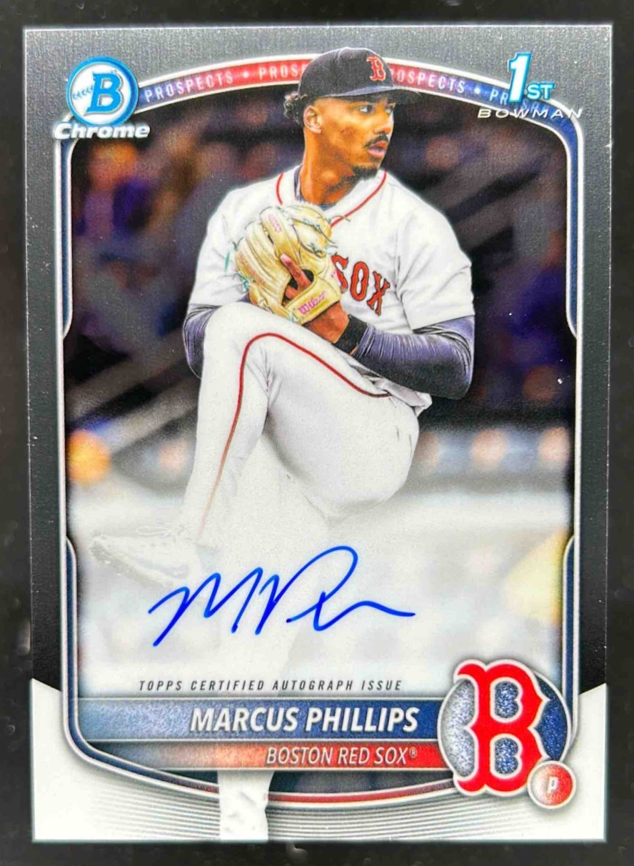 Card image for Marcus Phillips 2025 Bowman Draft Chrome Prospect Autograph