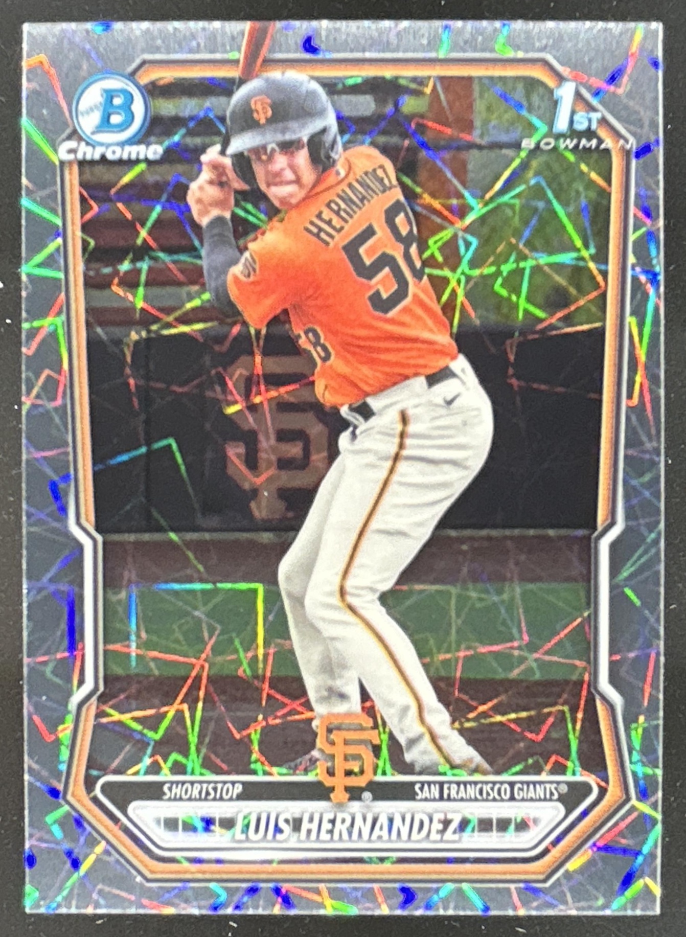 Card image for Luis Hernandez 2026 Bowman Chrome Prospects Lazer Refractor