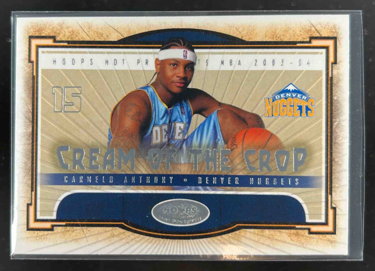 Card image for 2003-04 Hoops Hot Prospects Carmelo Anthony Cream of the Crop #8 COC RC Rookie