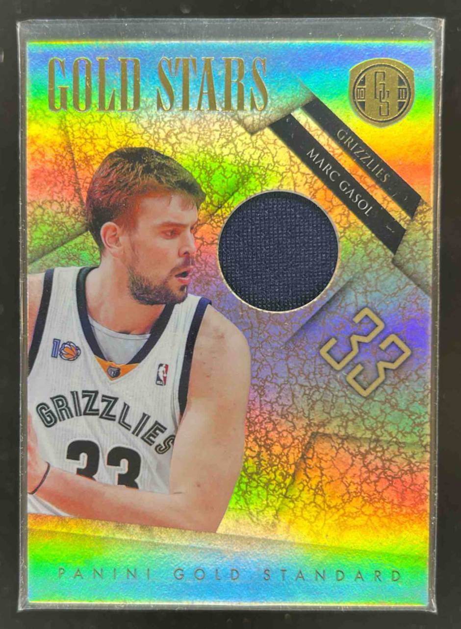 Card image for 2010-11 Panini Gold Standard Marc Gasol Stars Materials /99 #12
