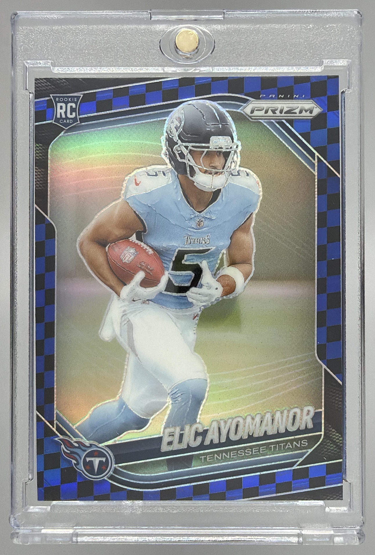 Card image for 2025 Panini Football Prizm Elic Ayomanor Silver #321 RC Tennessee Titans
