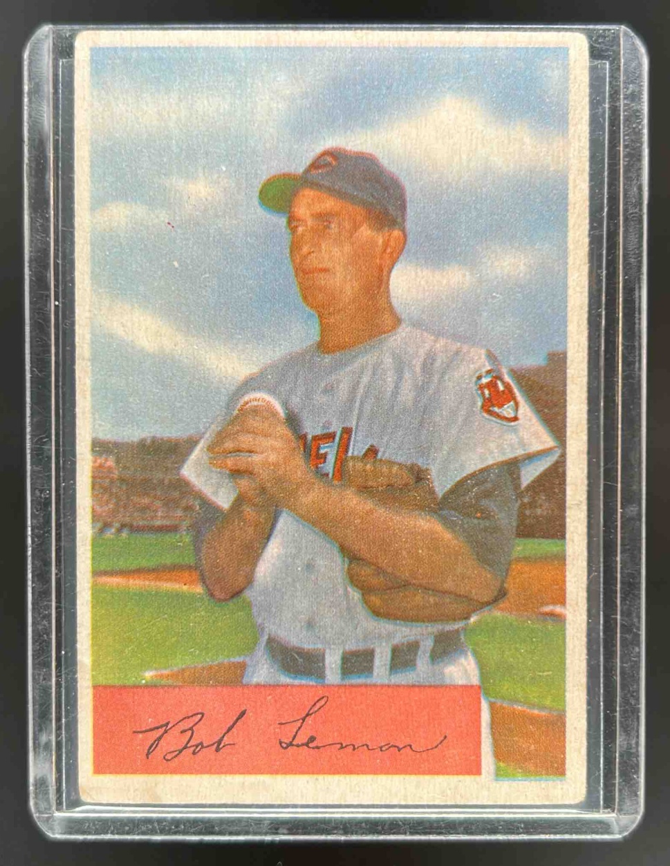 Card image for 1954 BOWMAN BASEBALL BOB LEMON #196