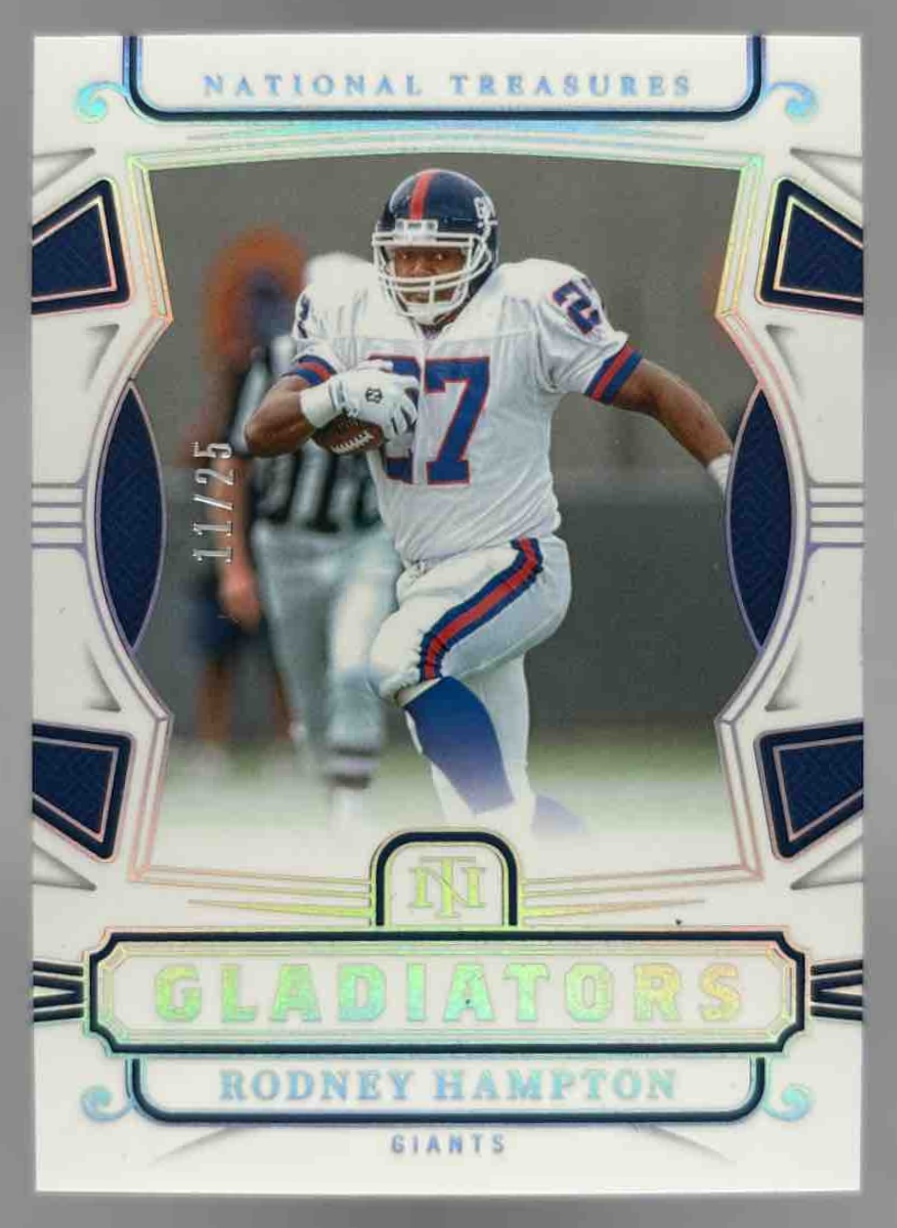 Card image for 2024 Panini National Treasures Daunte Culpepper Gladiators Holo Silver /25 #GL-DCR Vikings
