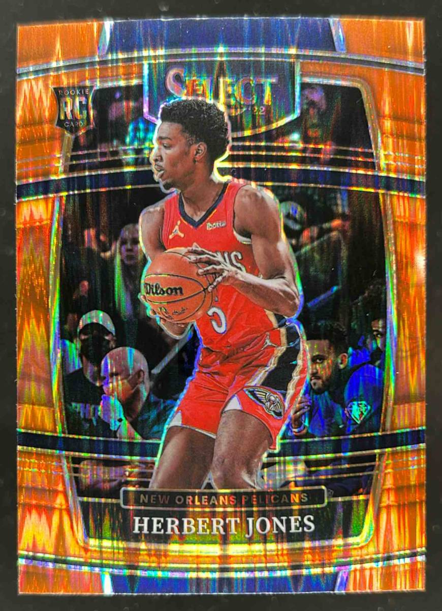 Card image for 2021-22 Panini Select Herbert Jones Orange Flash Prizms #45 RC Concourse Rookie