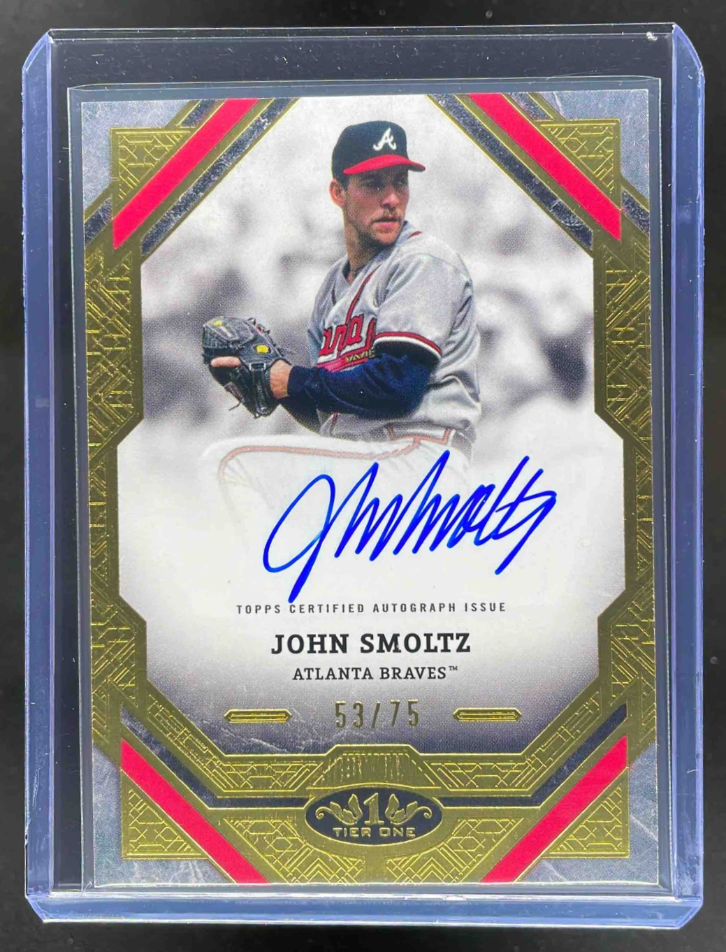 Card image for John Smoltz 2025 Topps Tier One Auto #T1A-JS Atlanta Braves