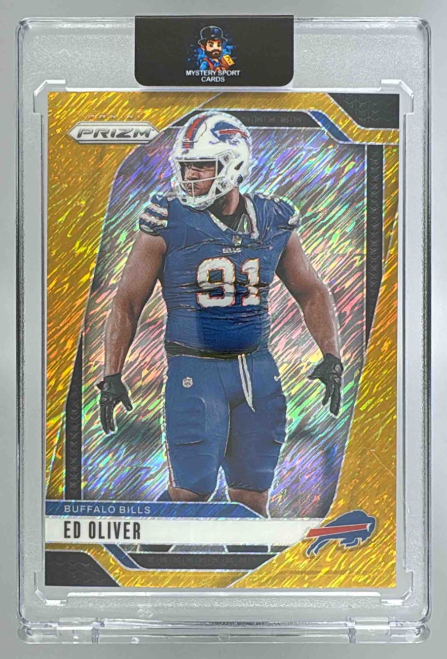 Card image for 2024 Panini Football Prizm Ed Oliver Gold /10 #32 Buffalo Bills