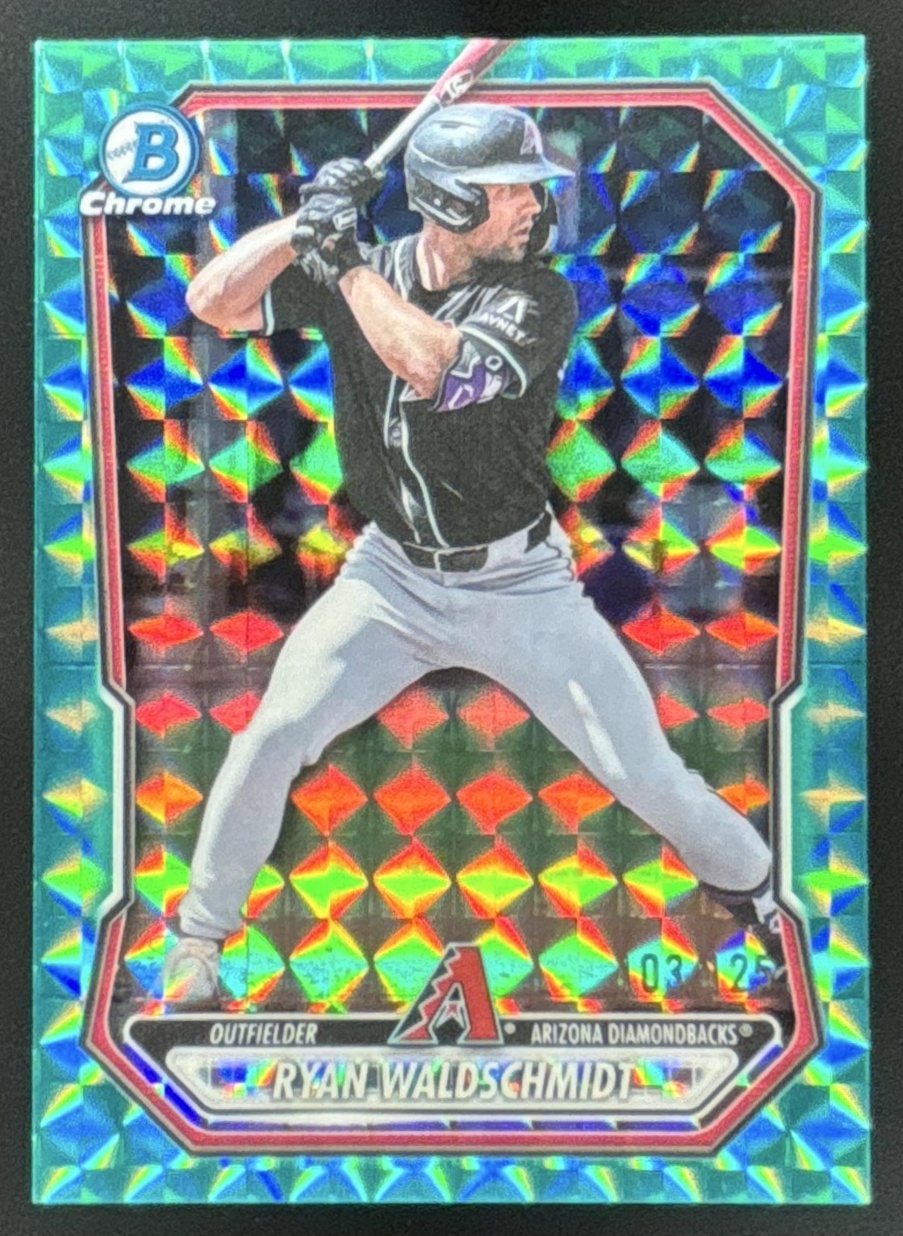 Card image for 2026 Bowman Ryan Waldschmidt Chrome Prospects Aqua Geometric Refractor /125
