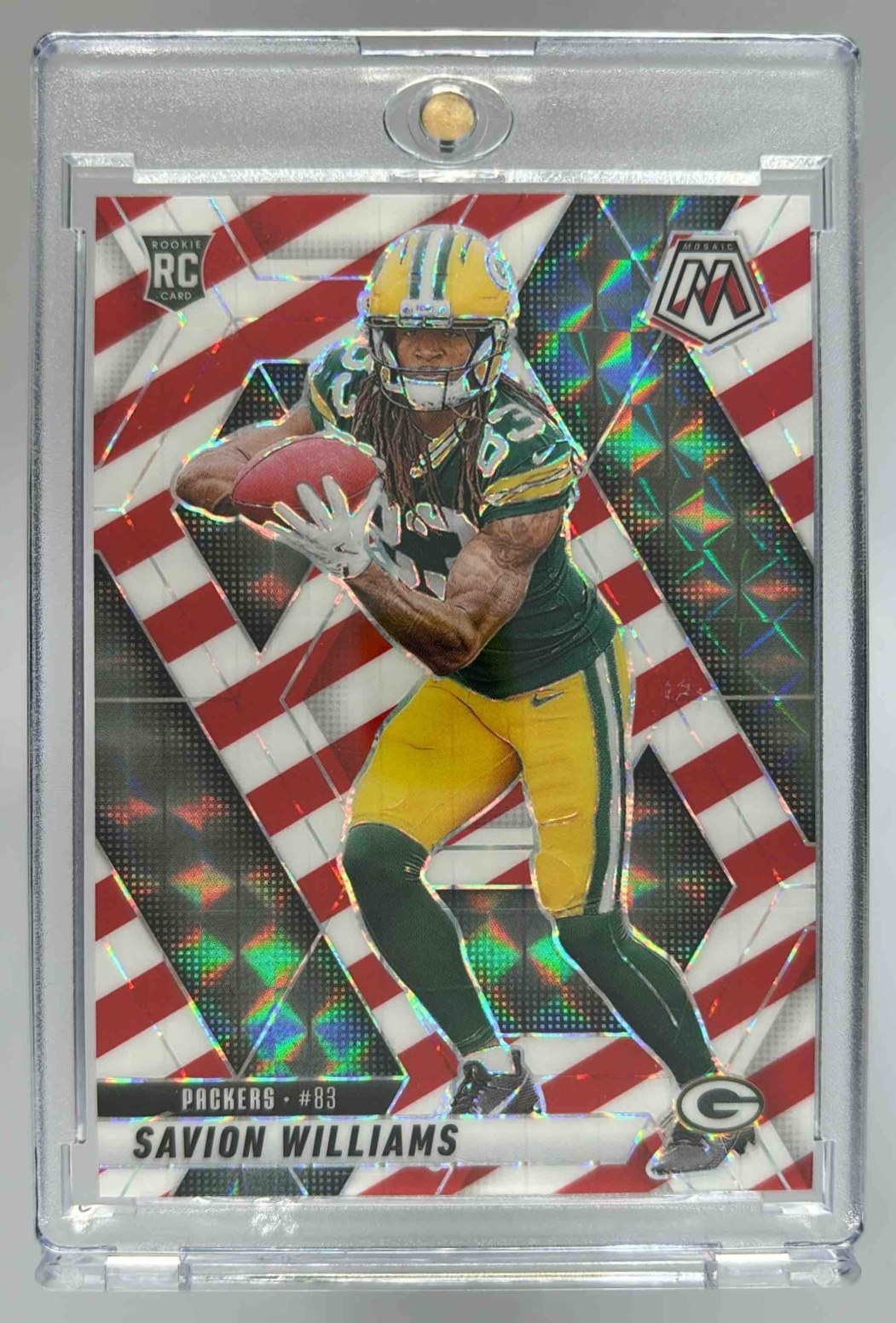 Card image for 2025 Panini Football Mosaic Savion Williams Rookies #303 RC Green Bay Packers