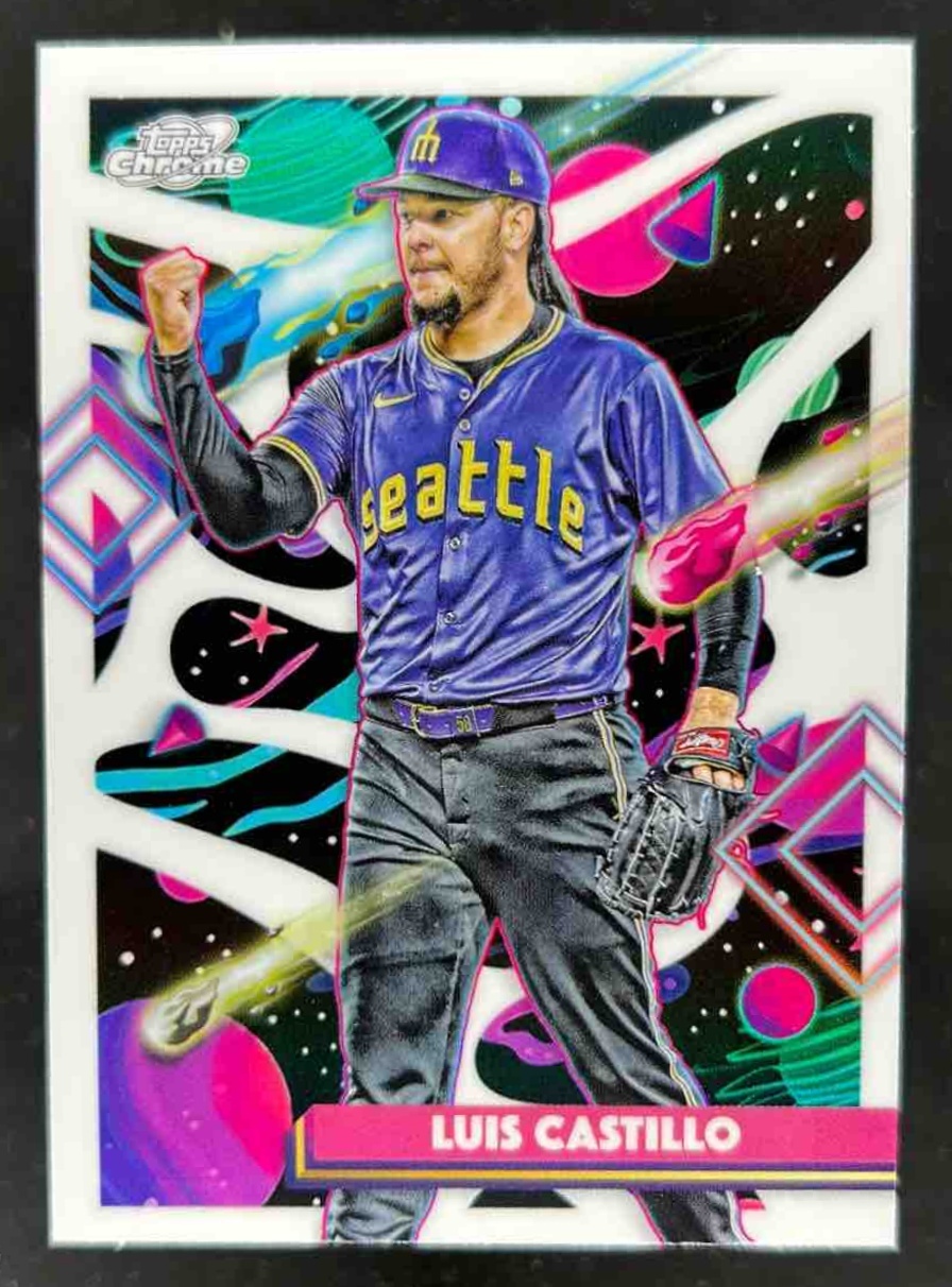 Card image for Luis Castillo 2025 Topps Cosmic Chrome White Hole Refractor