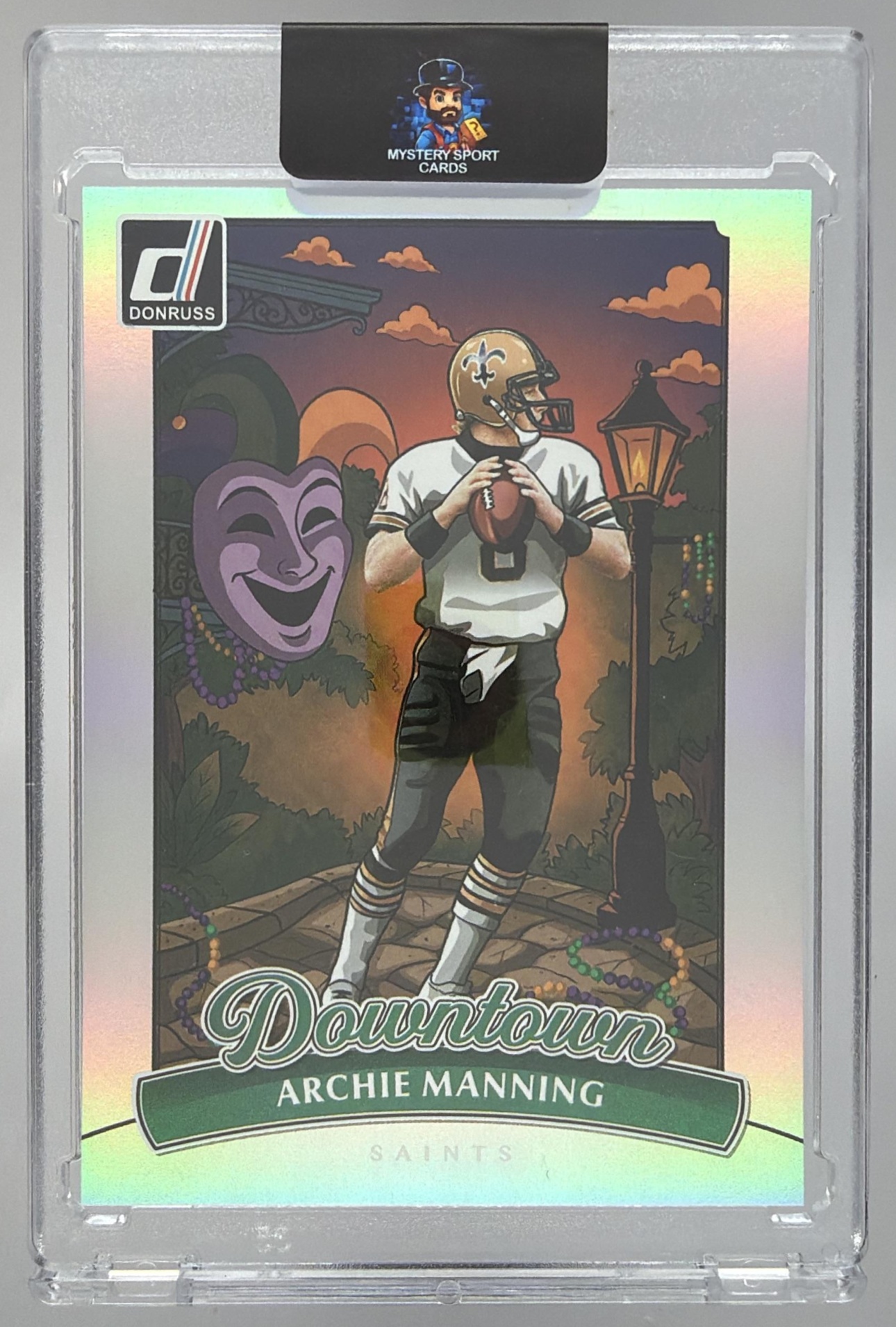 Card image for 2025 Panini Football Donruss Archie Manning Downtown! SP #5 New Orleans Saints