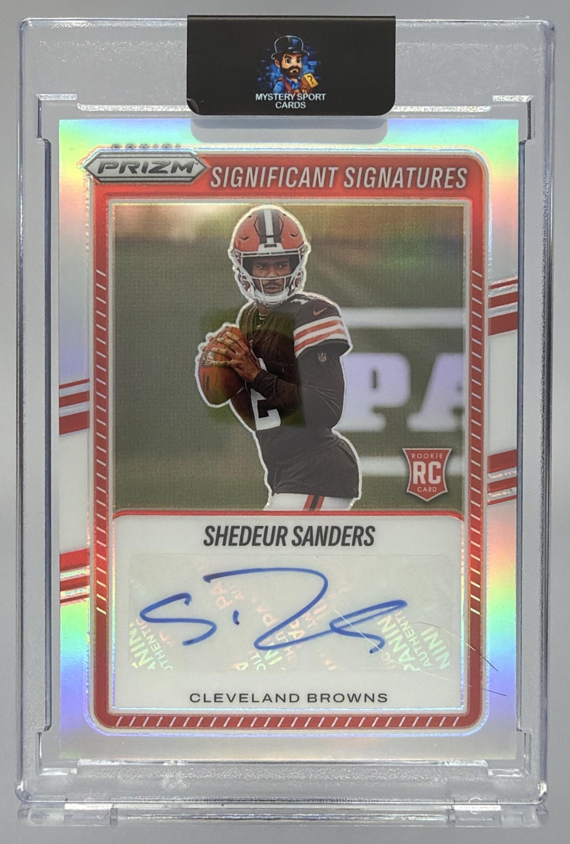 Card image for 2025 Panini Prizm Shedeur Sanders Significant Signatures #SSI-SSS RC Auto Browns