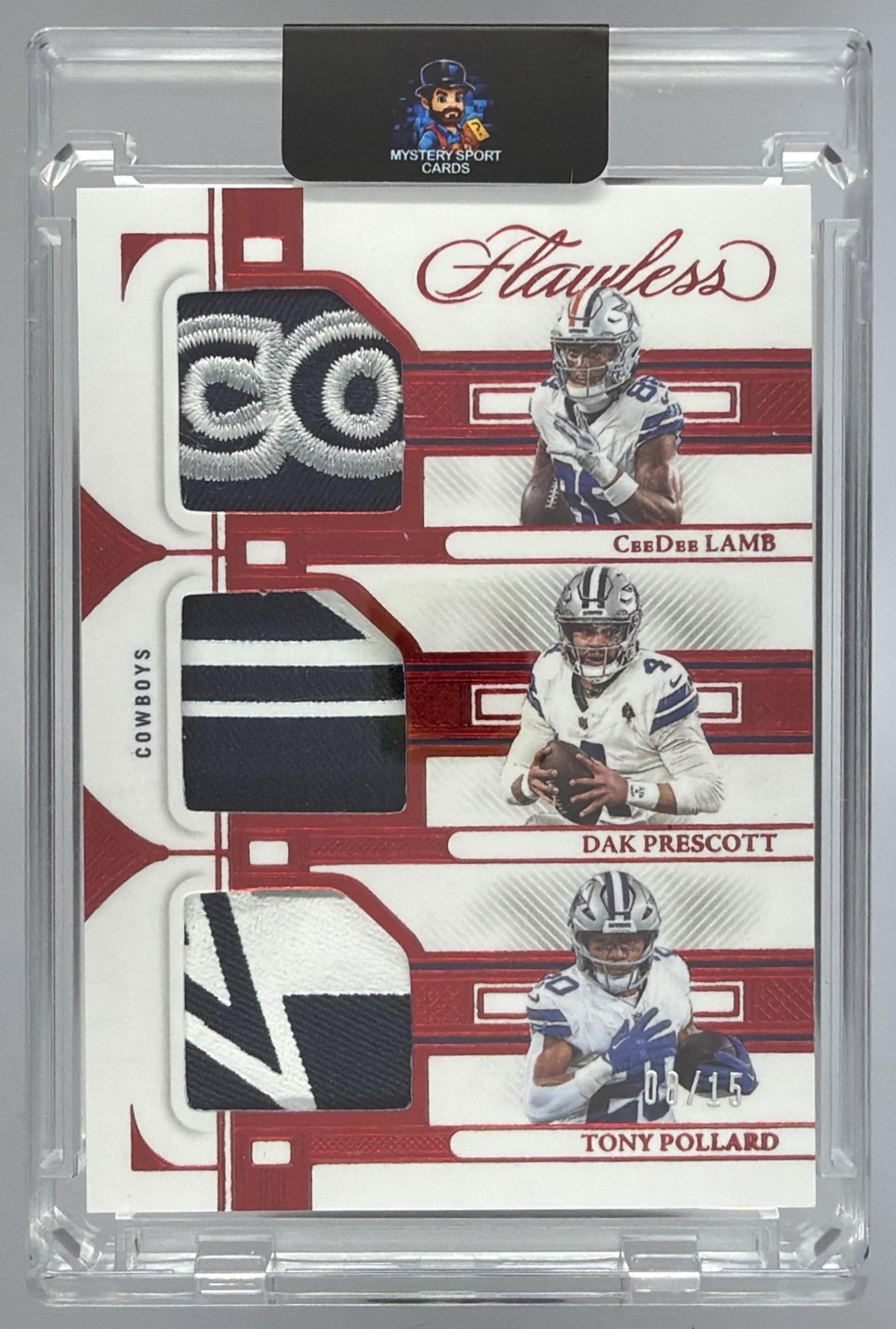Card image for 2024 Panini Football Flawless Dak Prescott Sapphire /15 #15 Dallas Cowboys