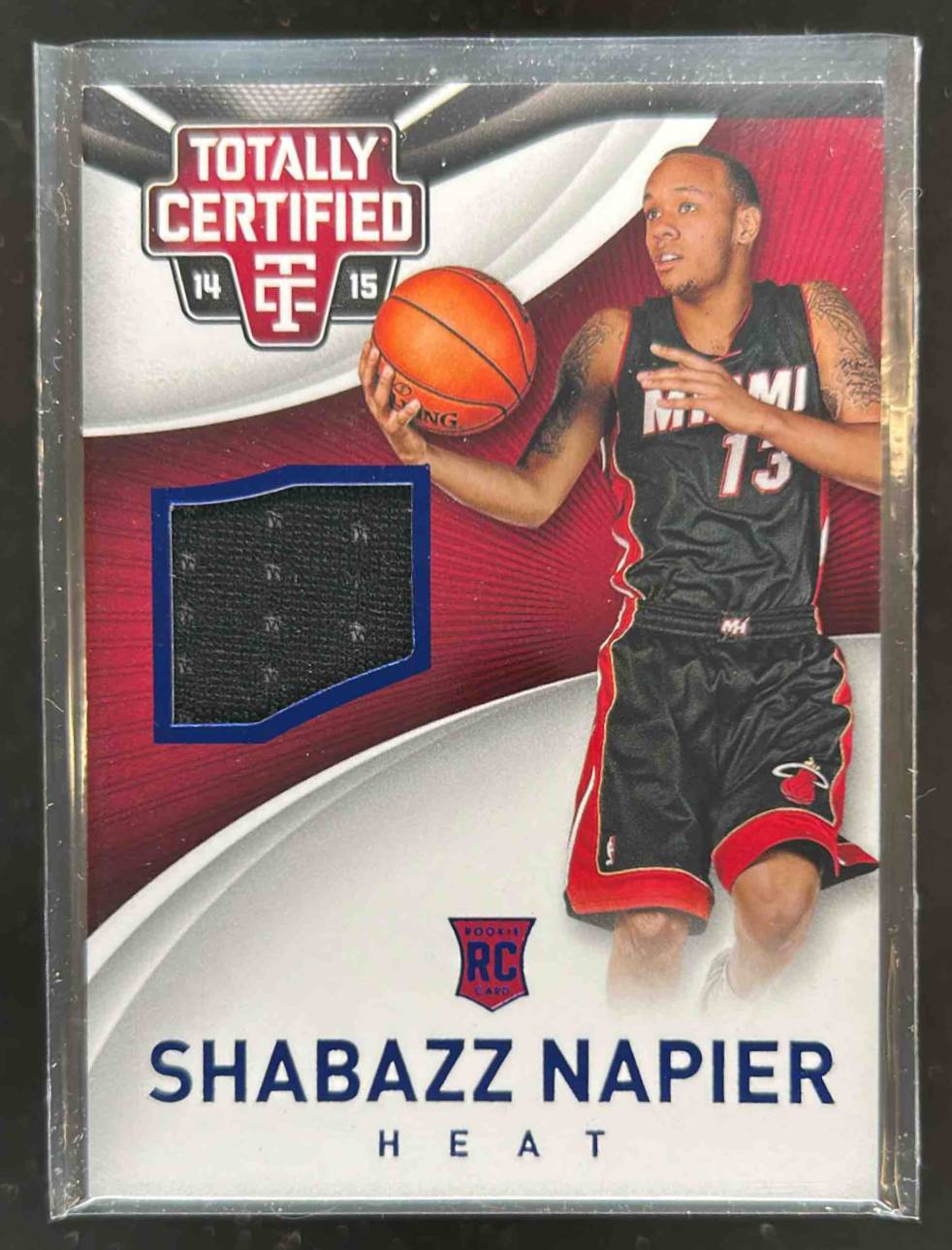 Card image for 2014-15 Panini Totally Certified Shabazz Napier Jerseys Blue 76 /199 #98 RC
