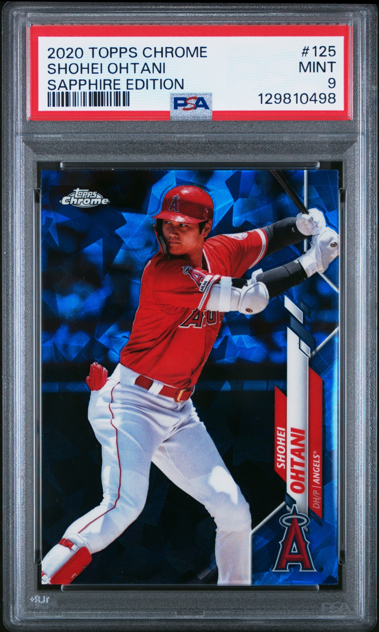 2020 Topps Baseball Chrome Sapphire Shohei Ohtani #125 Los Angeles Angels PSA 9