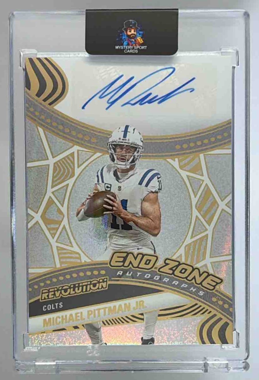 Card image for 2025 Panini Revolution Michael Pittman Jr. End Zone Auto /199 #EZA-MPN Colts