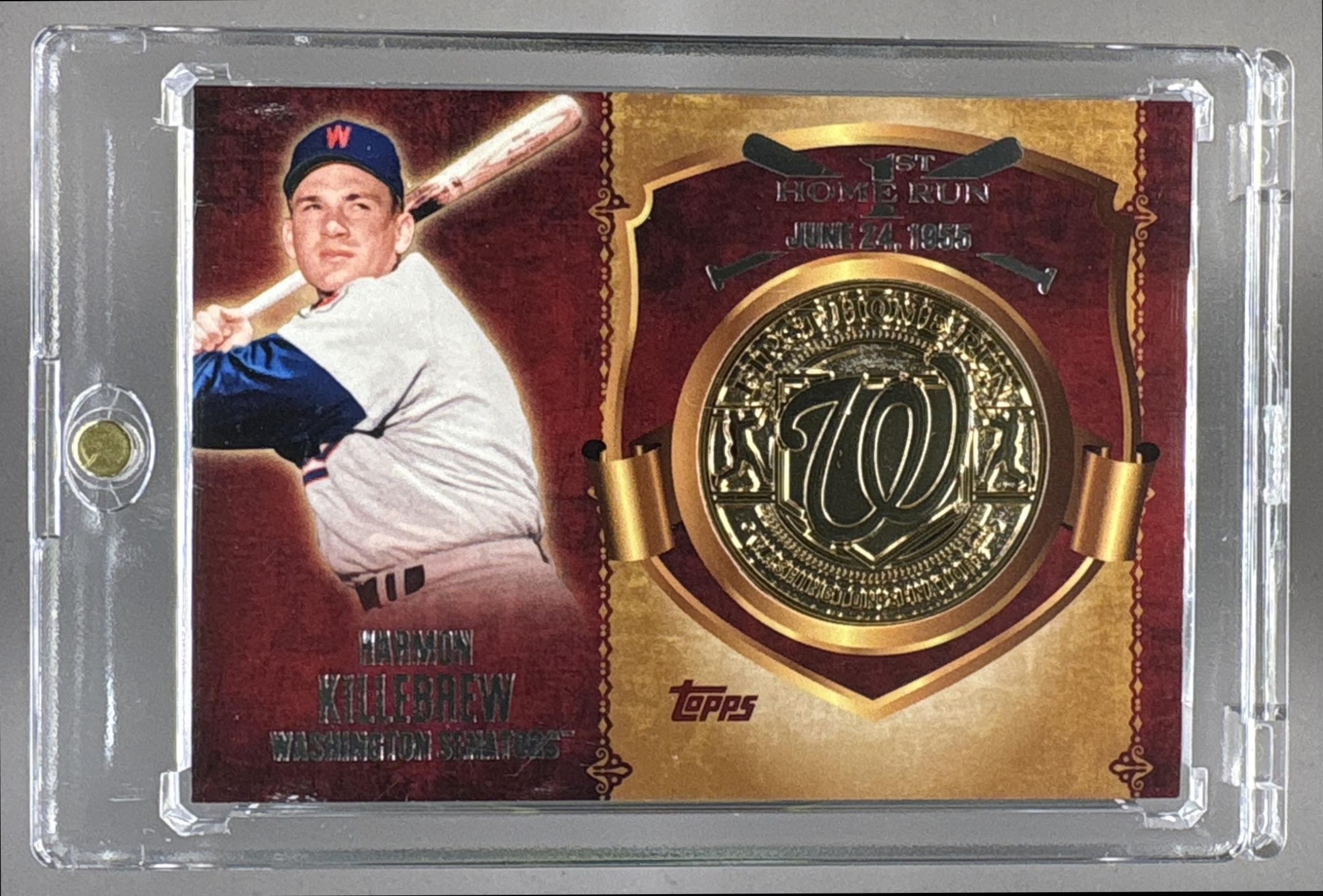 2015 TOPPS HARMON KILLEBREW #FHRM-HK FIRST HOME RUN MEDALLIONS SENATORS