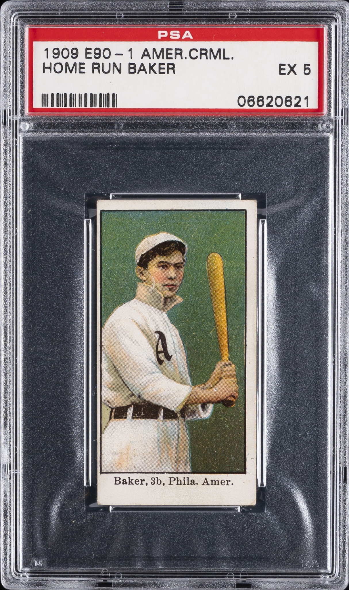 1909 American Caramel E90-1 Home Run Baker #NNO Athletics PSA 5