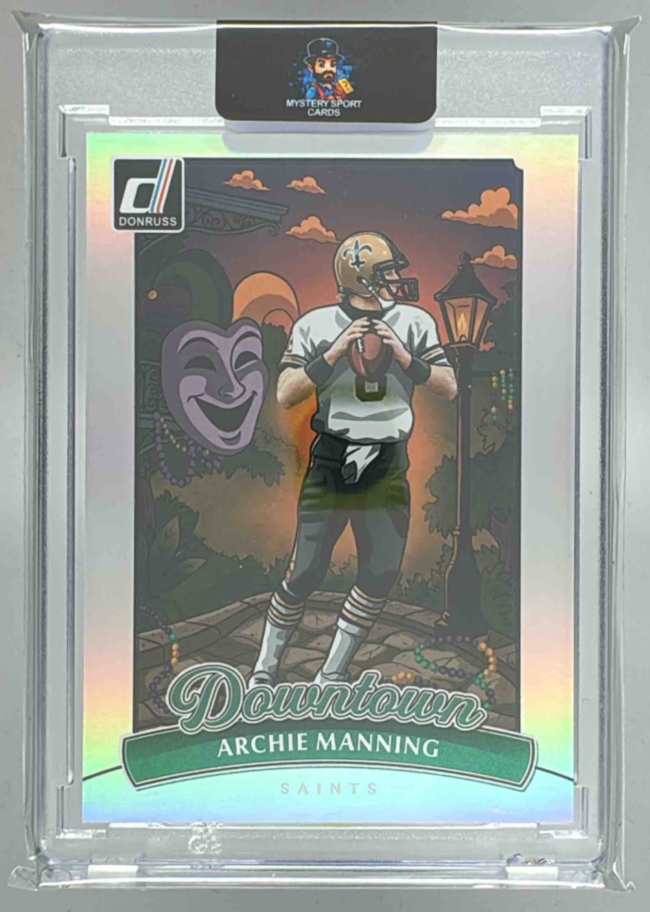 Card image for 2025 Panini Football Donruss Archie Manning Downtown! SP #5 New Orleans Saints