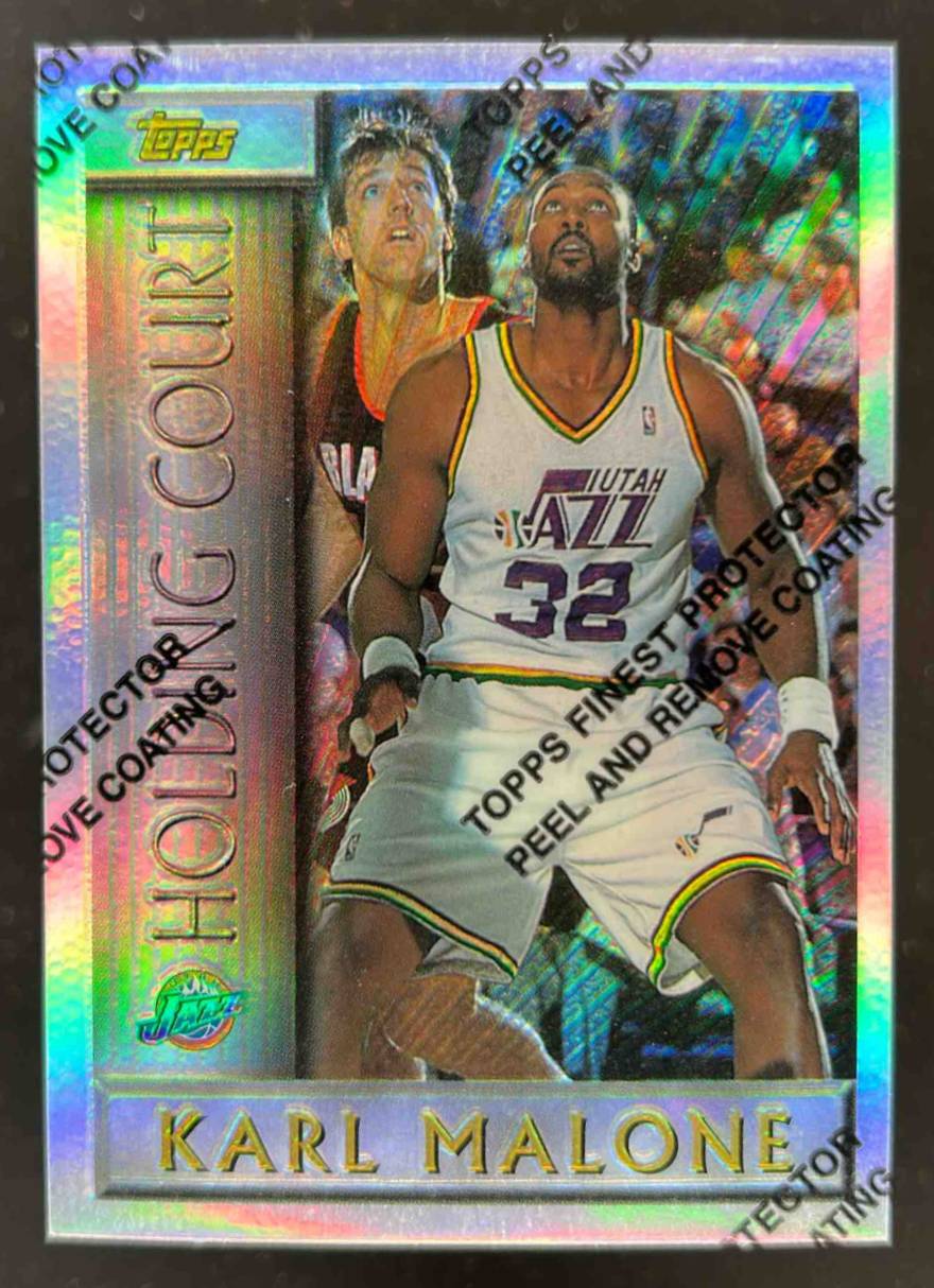 Card image for 1996-97 TOPPS KARL MALONE HOLDING COURT REFRACTOR #HC15 UTAH JAZZ