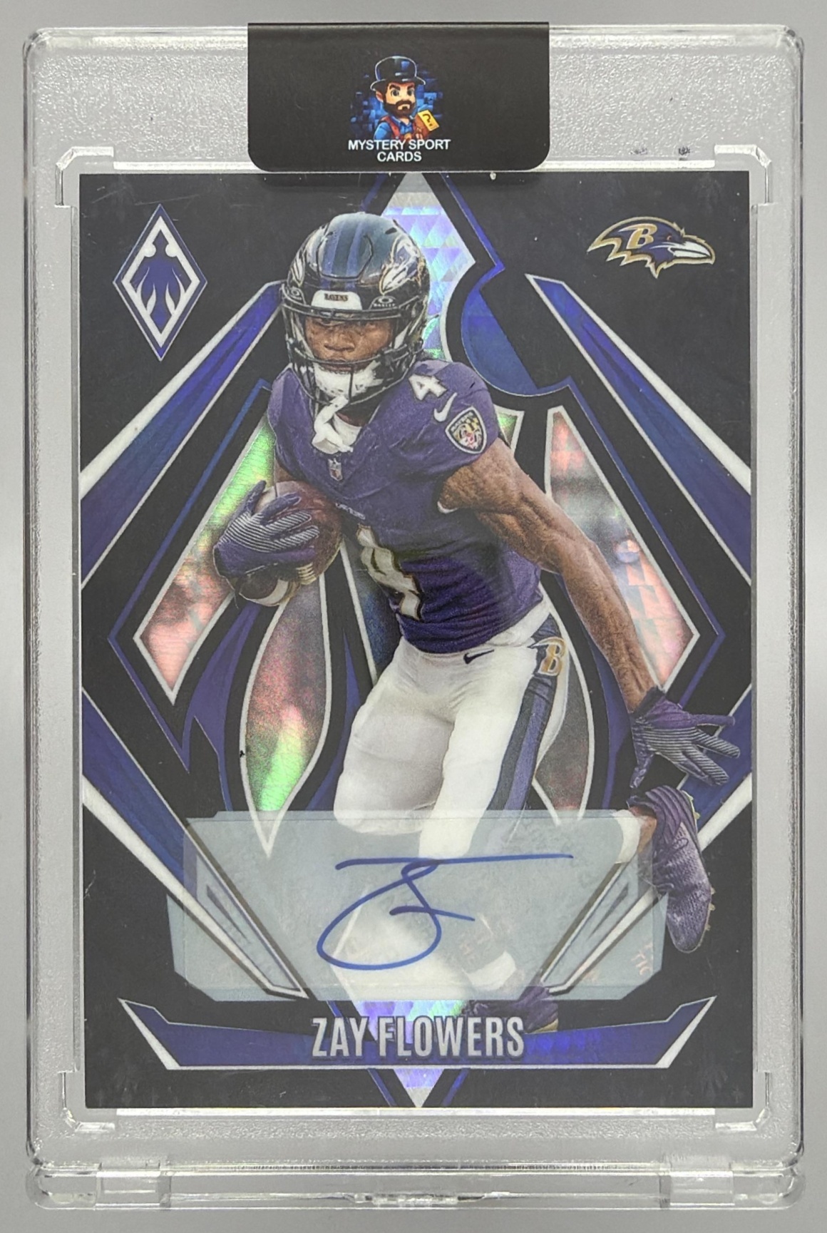 Card image for 2024 Panini Football Phoenix Zay Flowers Auto /199 #150 Baltimore Ravens