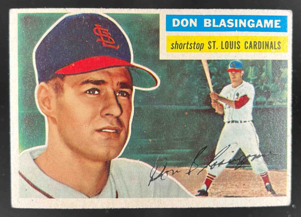 Card image for 1956 TOPPS BASEBALL DON BLASINGAME #309 RC ST. LOUIS CARDINALS