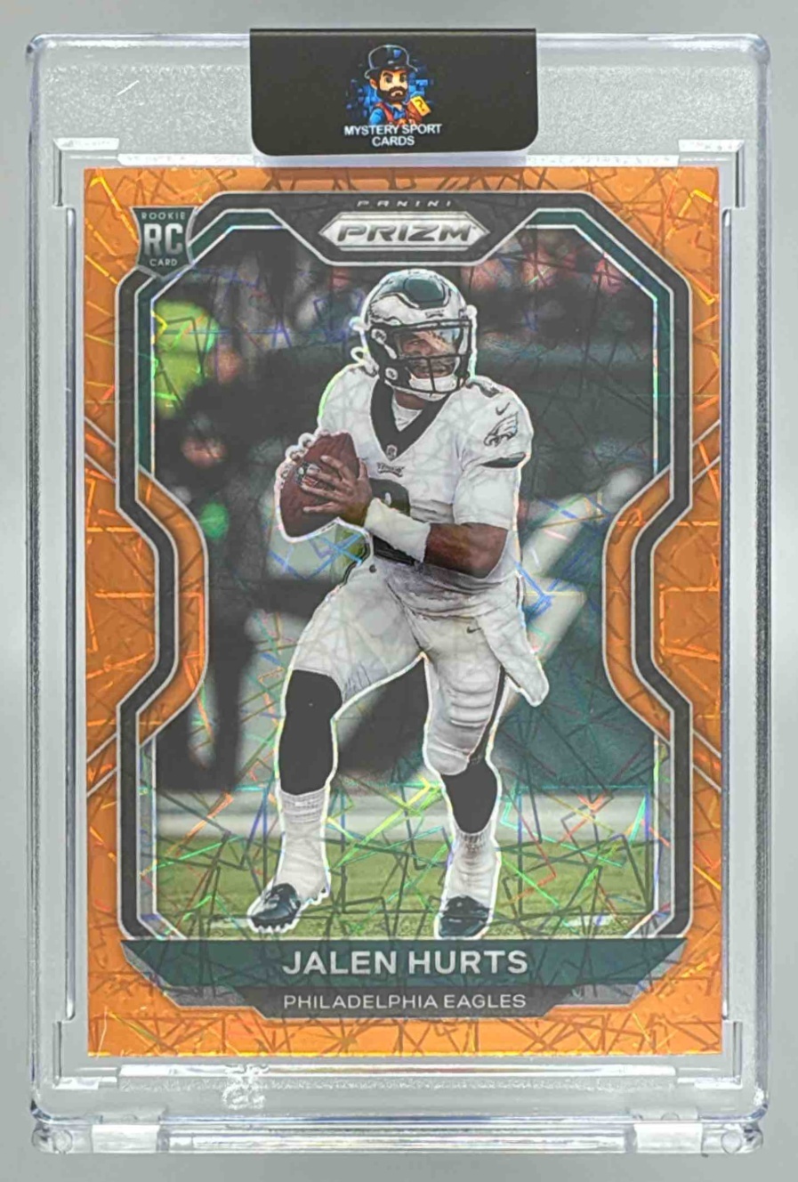 Card image for 2020 Panini Football Prizm Jalen Hurts Lazer #343 RC Philadelphia Eagles