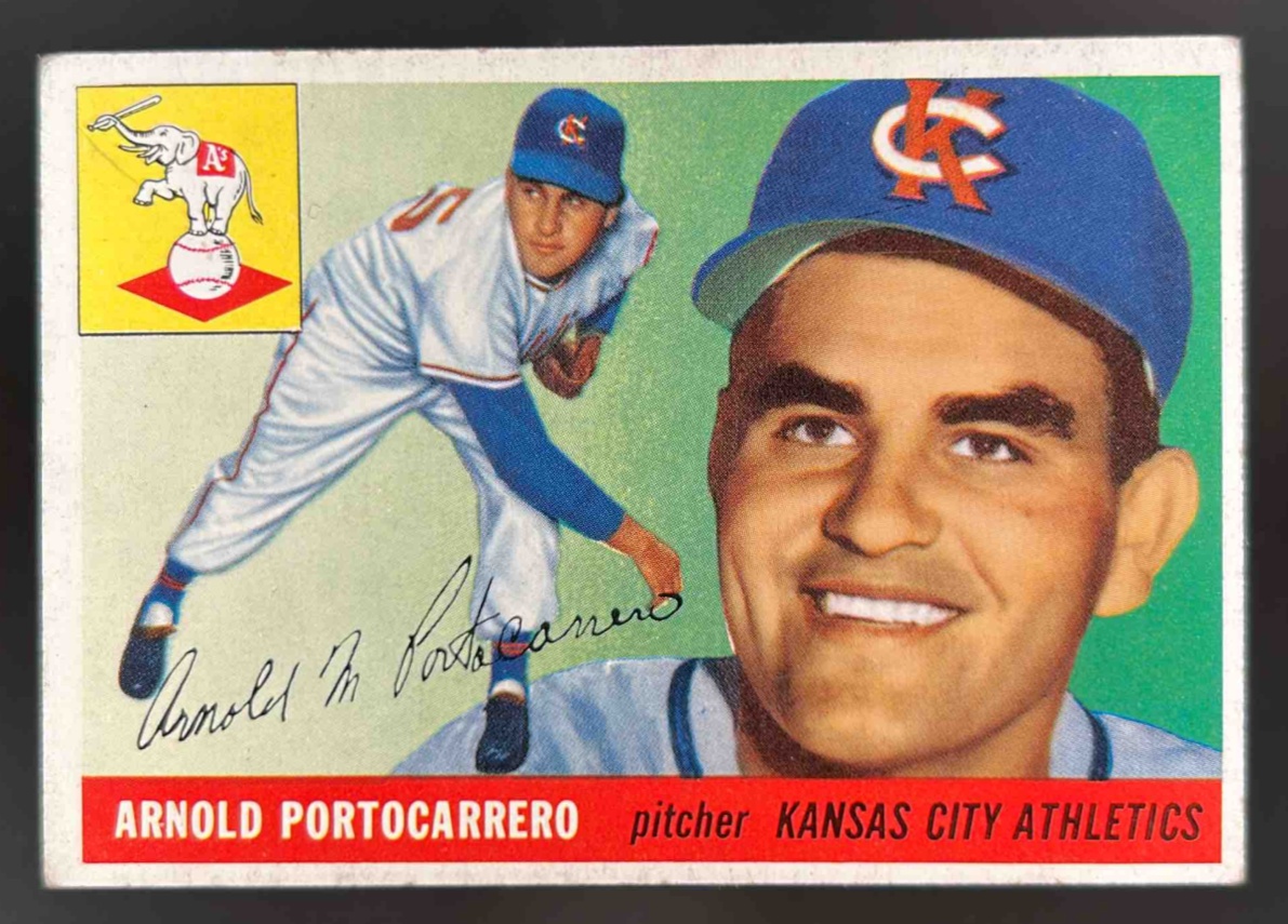Card image for 1955 TOPPS BASEBALL ARNOLD PORTOCARRERO #77