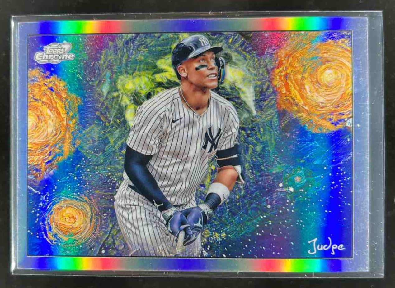 Card image for Aaron Judge 2025 Topps Cosmic Chrome Stars in the Night