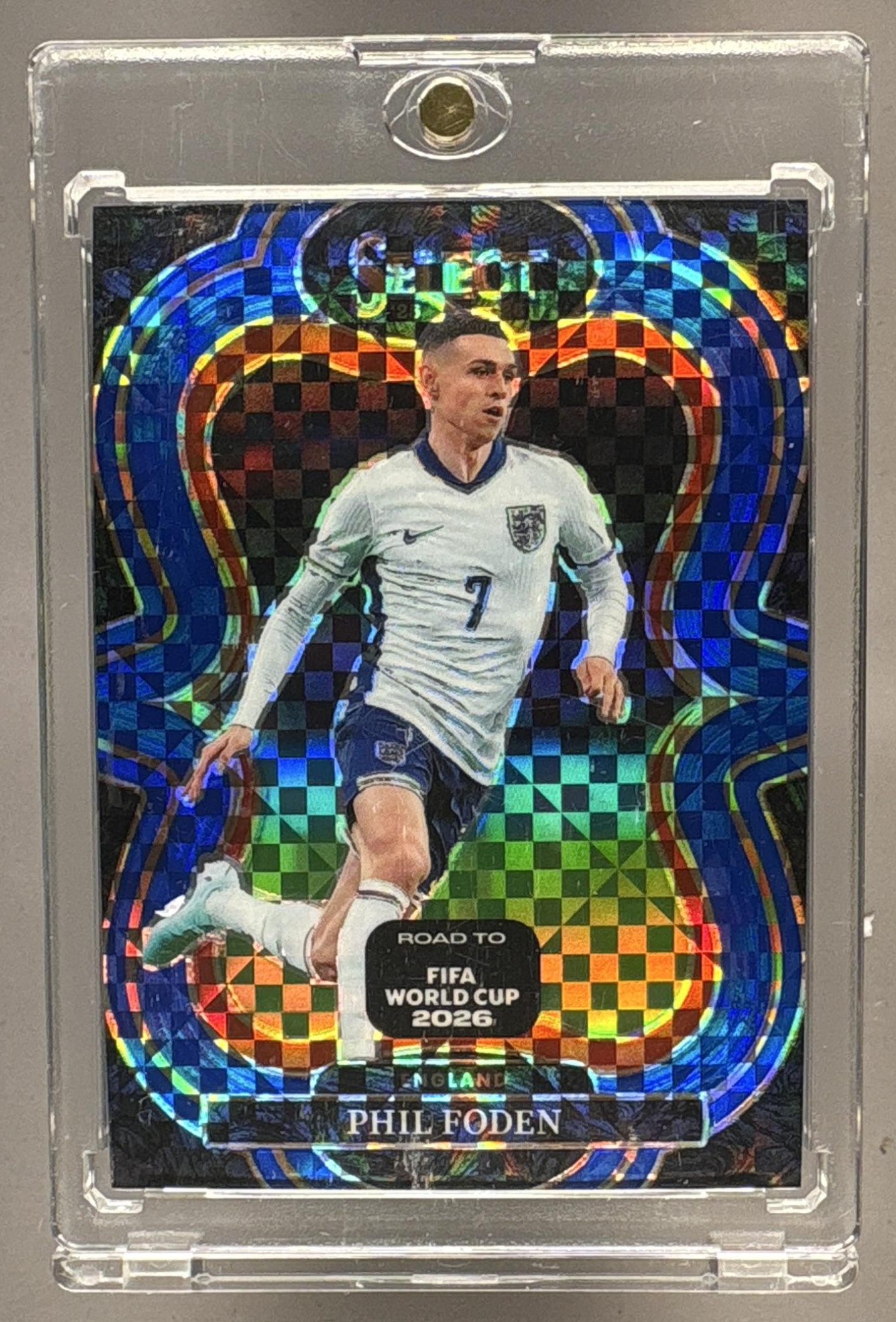 2025 PANINI SELECT ROAD TO FIFA WORLD CUP PHIL FODEN #142 MEZZANINE BLUE CHECKER