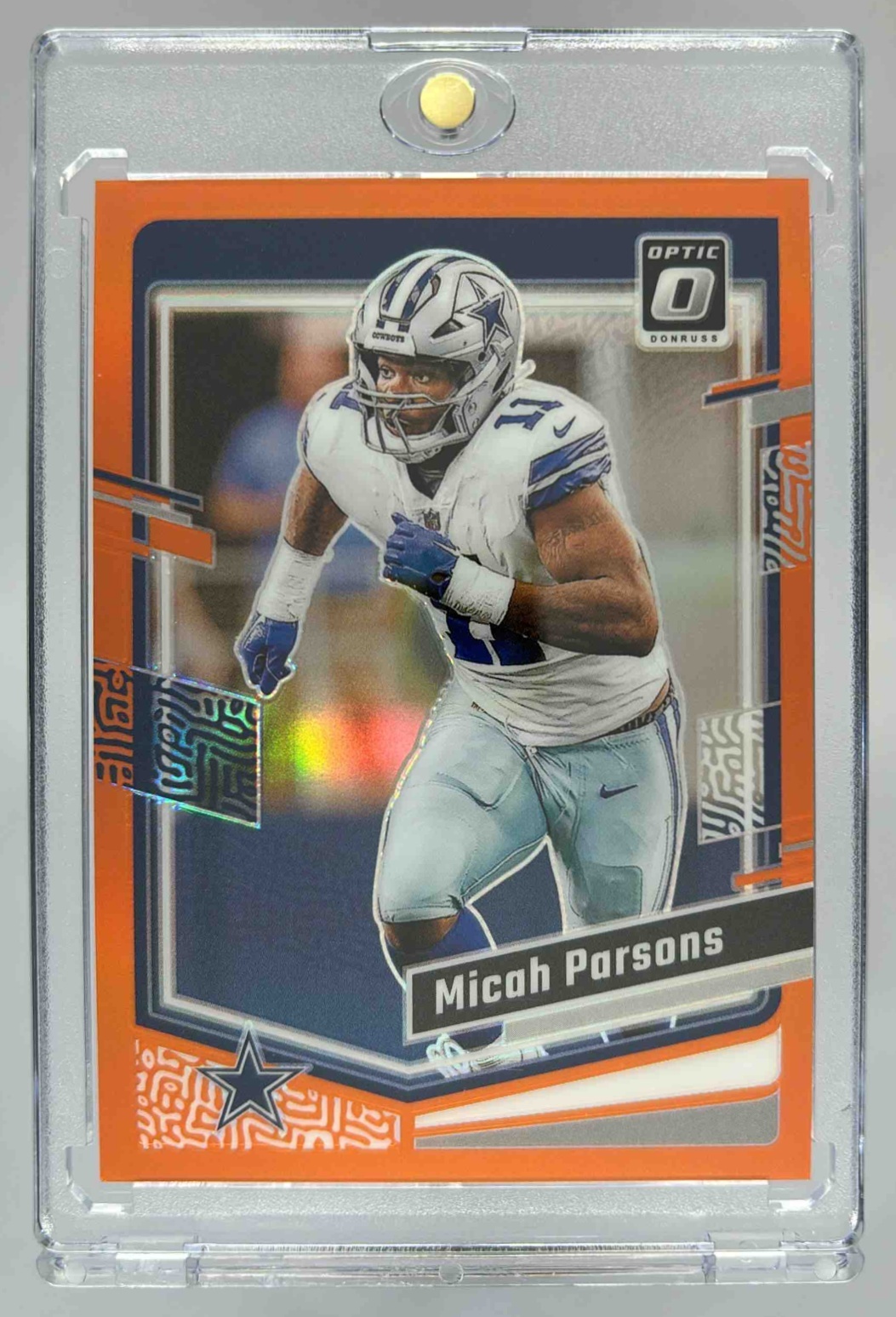 Card image for 2023 Panini Donruss Optic Micah Parsons Orange Prizm /249 #50 Cowboys