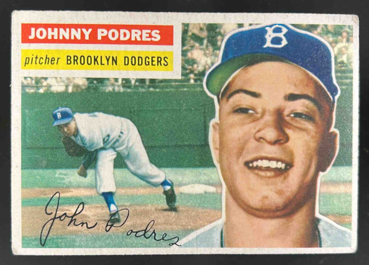 Card image for 1956 TOPPS BASEBALL JOHNNY PODRES #173B