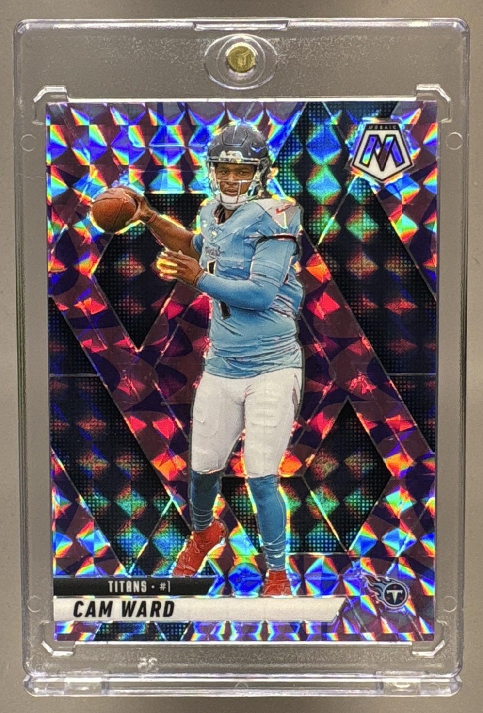 2025 PANINI MOSAIC CAM WARD #382 ROOKIES CAMO PINK PRIZM RC TITANS