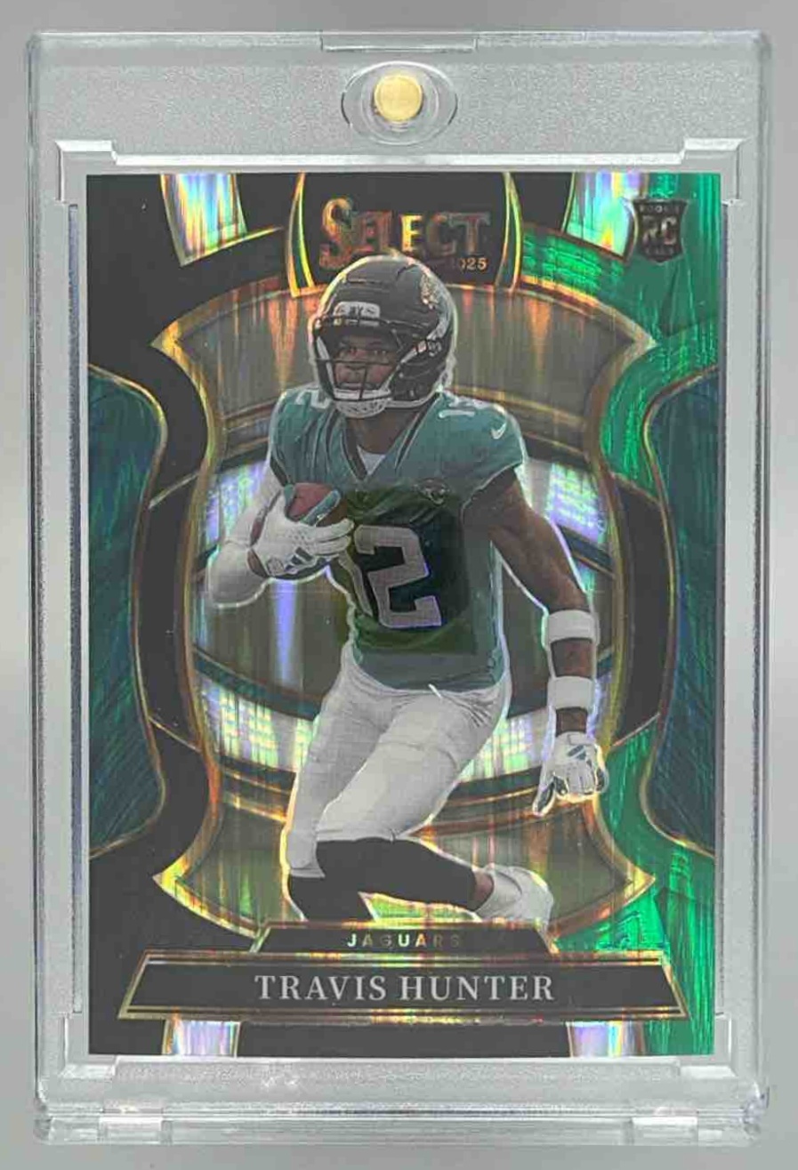 Card image for 2025 Panini Football Select Travis Hunter Concourse #28 RC Jacksonville Jaguars