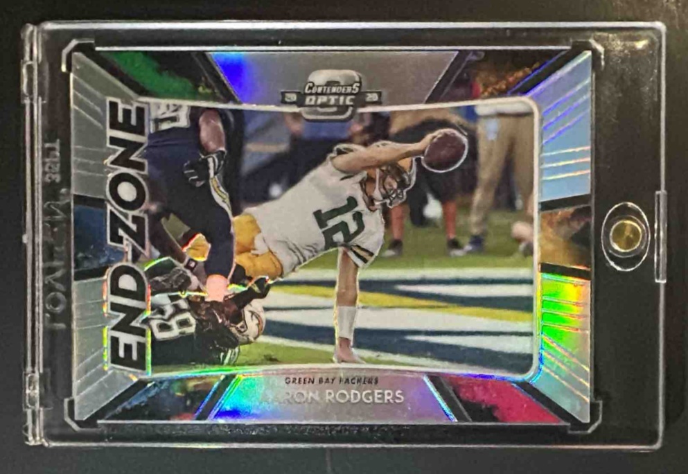 Card image for 2020 Panini Contenders Optic Aaron Rodgers #EZ5 End Zone Packers