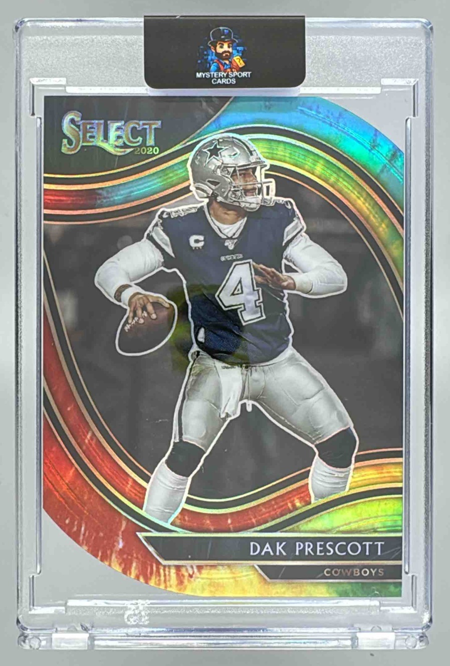 Card image for 2020 Panini Select Dak Prescott Tie Dye Prizm /25 #309 Field Level Cowboys