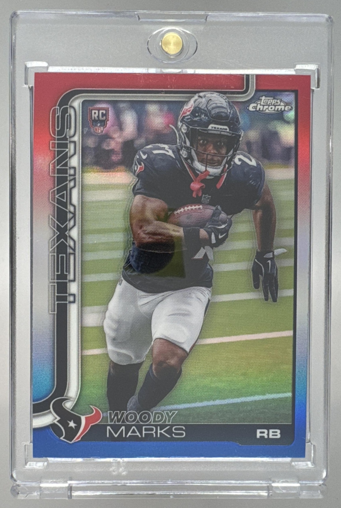 Card image for 2025 Topps Football Chrome Woody Marks Rookie #372 RC Houston Texans