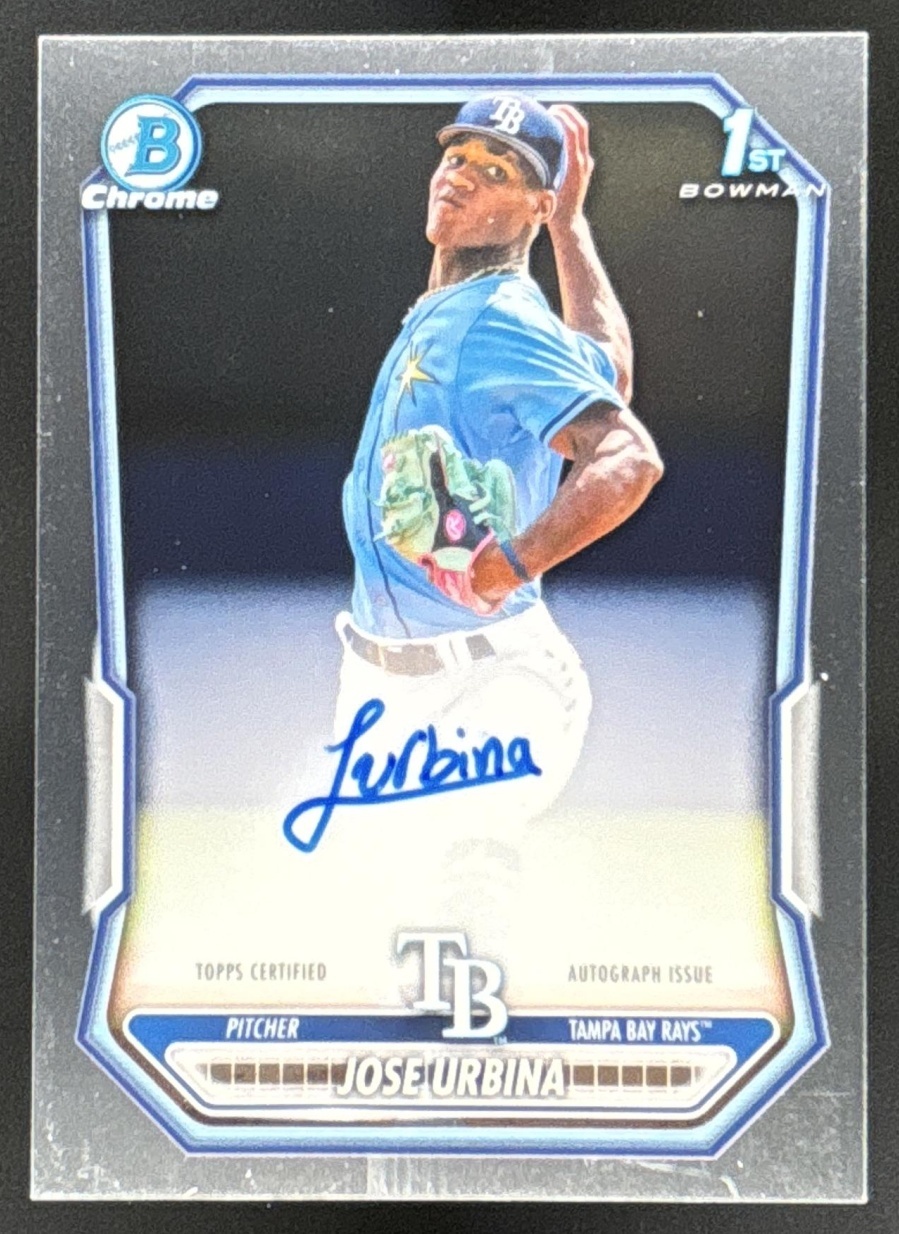 Card image for Jose Urbina 2026 Bowman Chrome Prospect Auto Tampa Bay Rays
