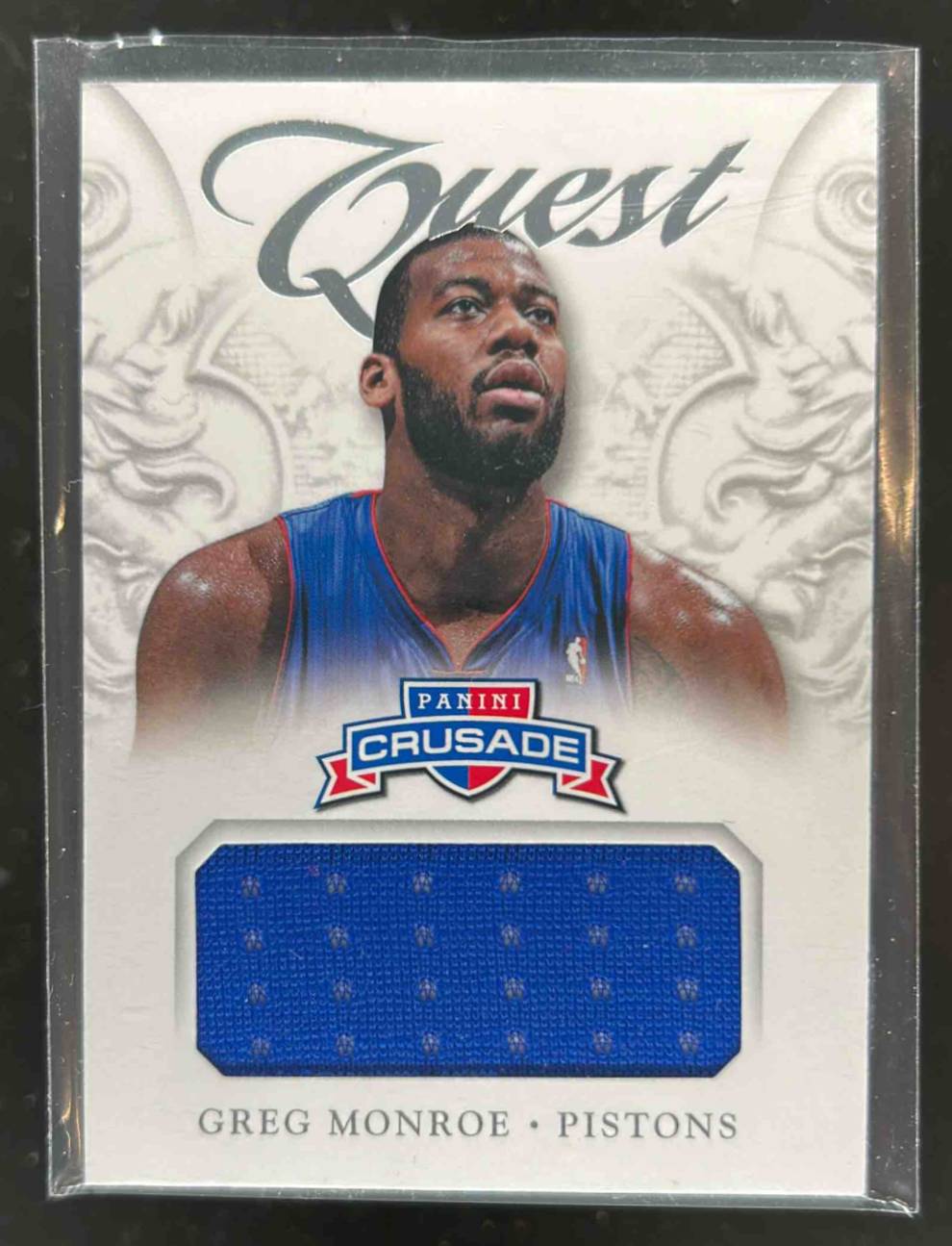 Card image for 2012-13 PANINI CRUSADE GREG MONROE QUEST MEMORABILIA #51 DETROIT PISTONS
