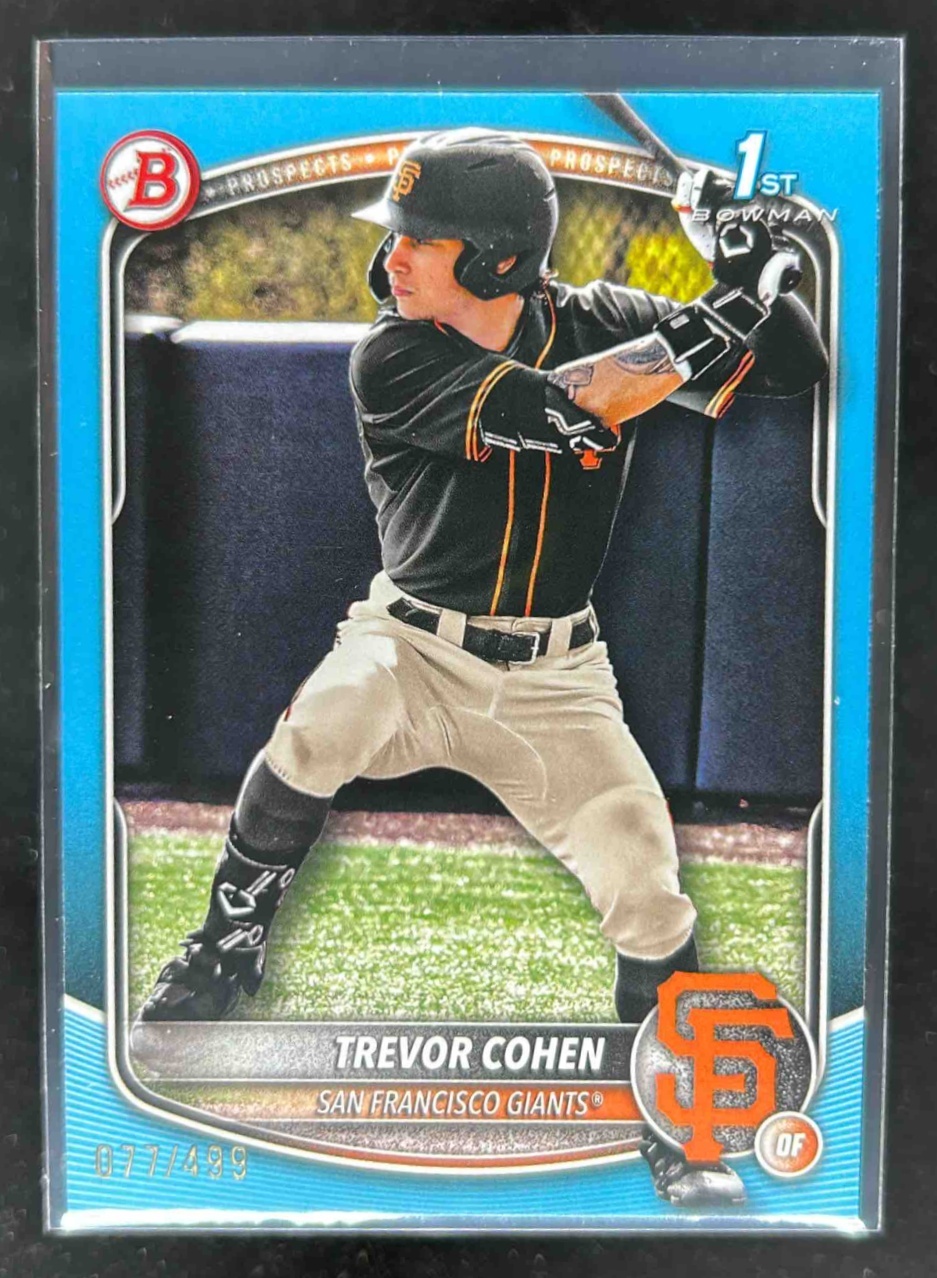 Card image for Trevor Cohen 2025 Bowman Draft Sky Blue Border /499