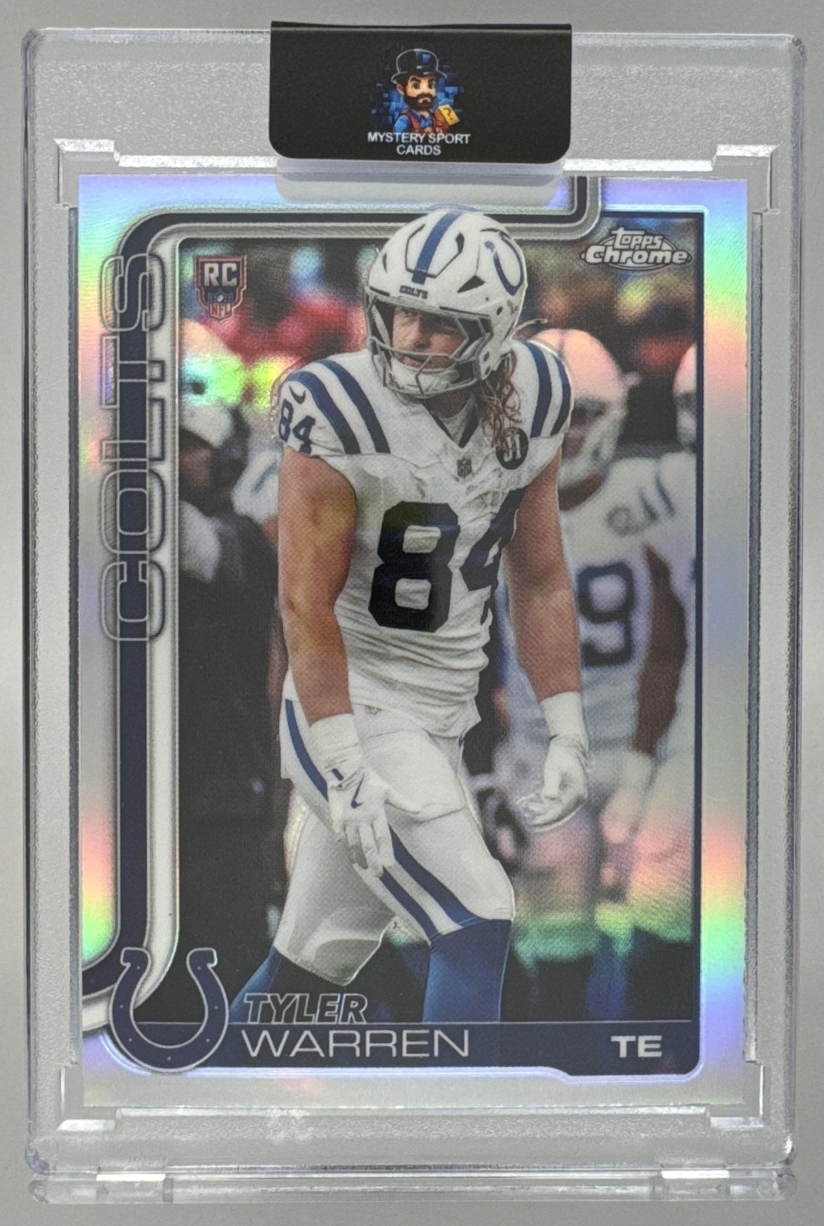 Card image for 2025 Topps Chrome Tyler Warren Rookie Refractor #346 RC Colts