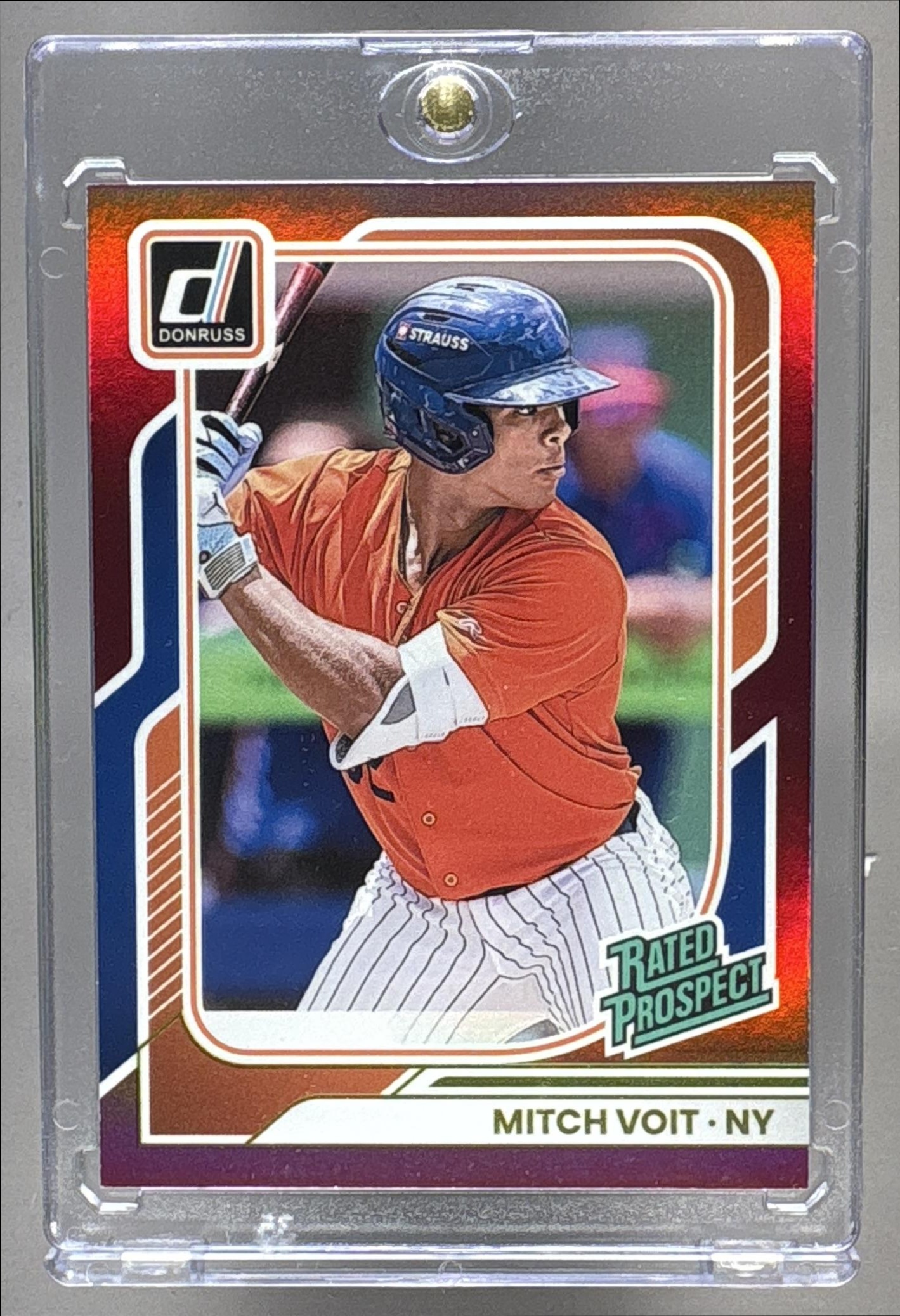 2026 PANINI DONRUSS MITCH VOIT #174 RATED PROSPECTS RED 79/250 PROSPECT METS