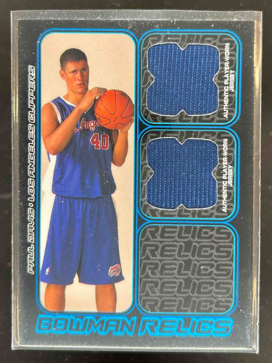 Card image for 2006-07 BOWMAN PAUL DAVIS RELICS DUAL /249 #BDR-PD RC LOS ANGELES CLIPPERS