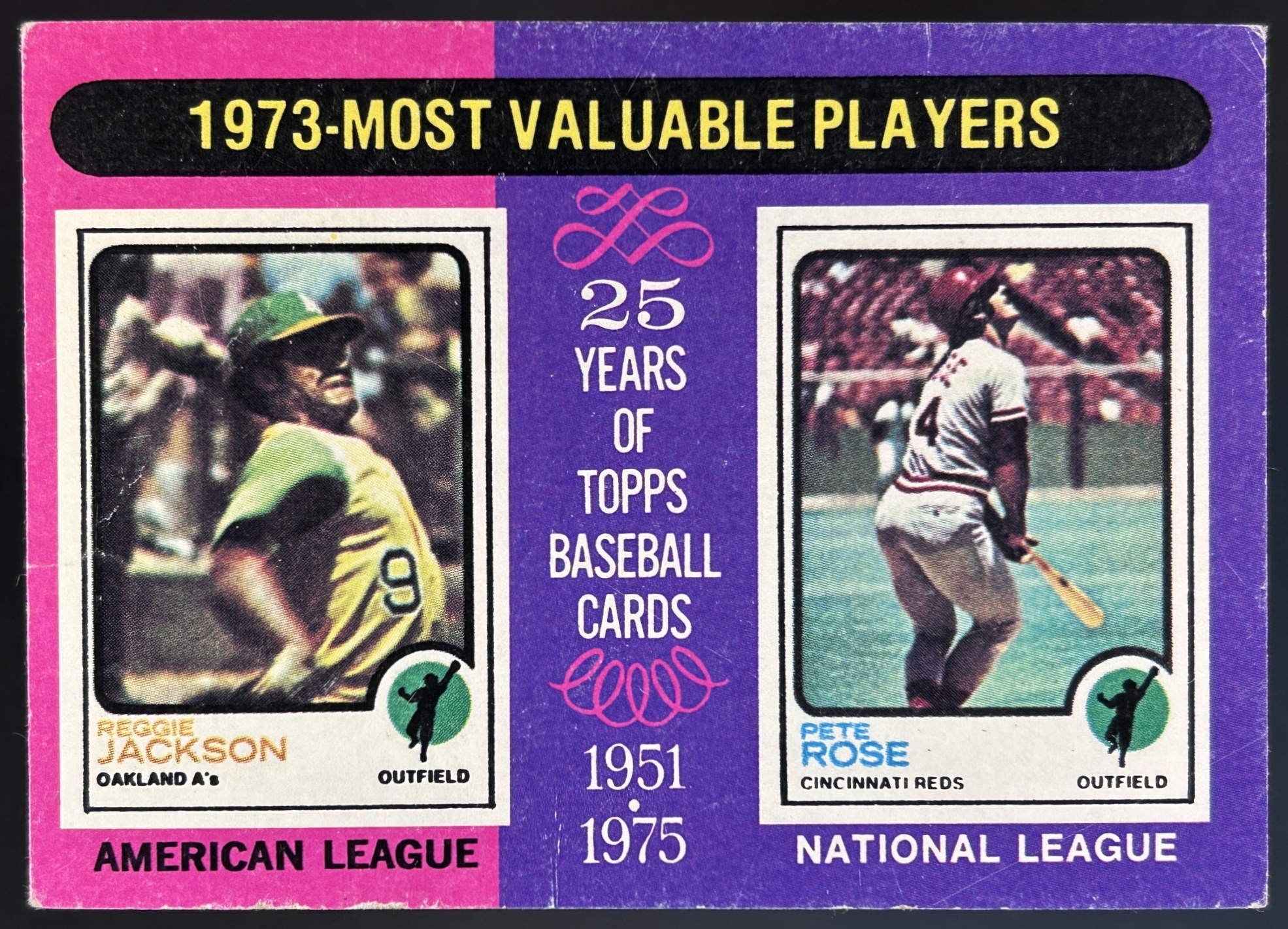 Card image for 1975 TOPPS 1973 MVPS REGGIE JACKSON PETE ROSE M #211