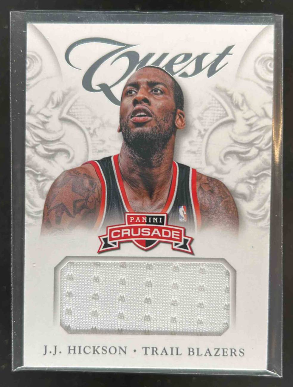 Card image for 2012-13 PANINI CRUSADE J.J. HICKSON QUEST MEMORABILIA #84 PORTLAND TRAIL BLAZERS
