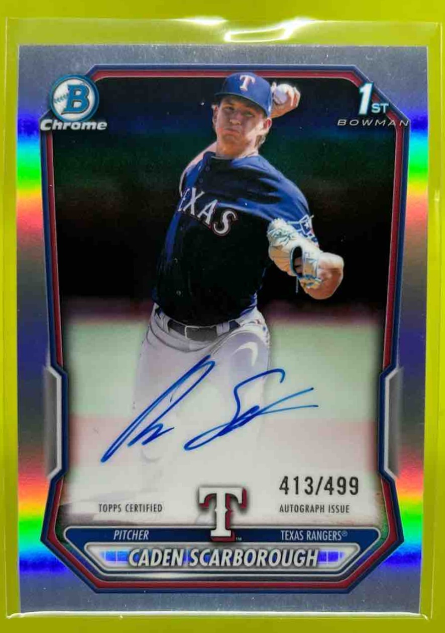 Caden Scarborough 2026 Bowman Chrome Prospect Auto Refractor /499