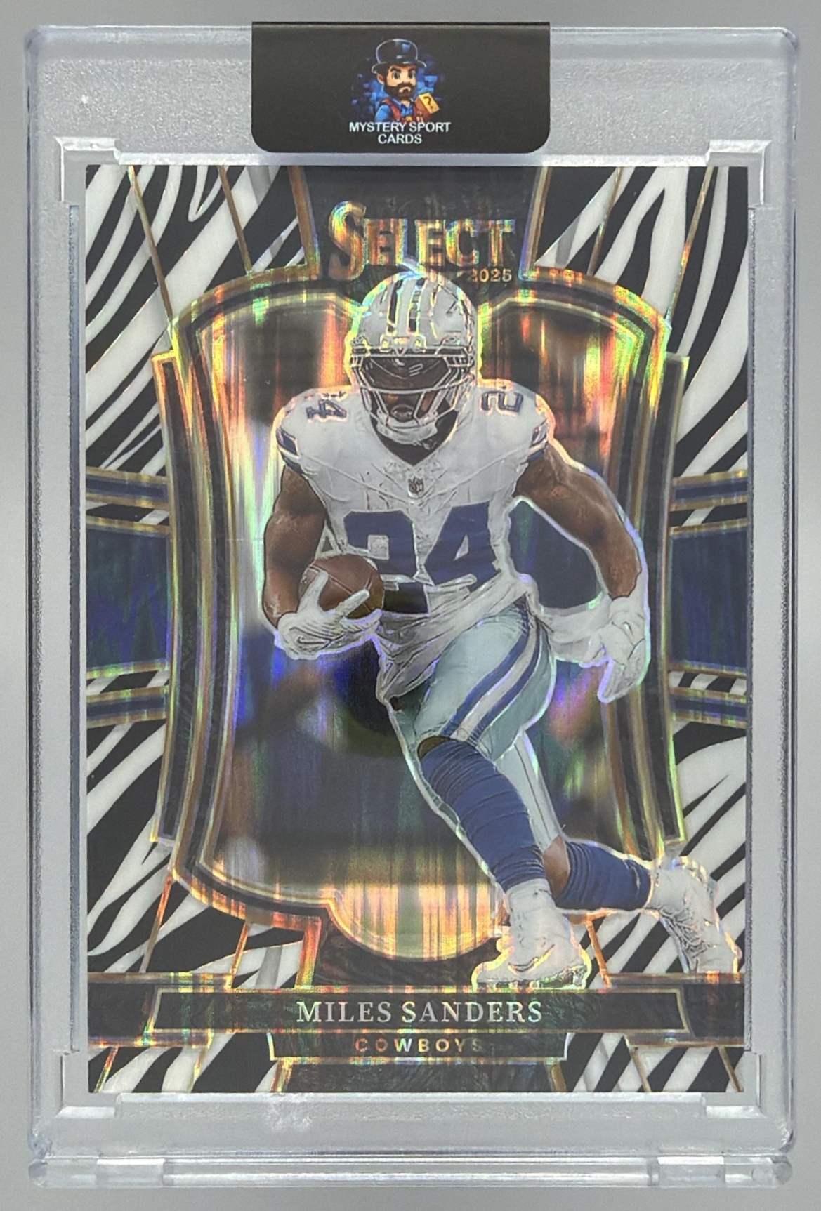 Card image for 2025 Panini Football Select Miles Sanders Premier Level #198 Dallas Cowboys