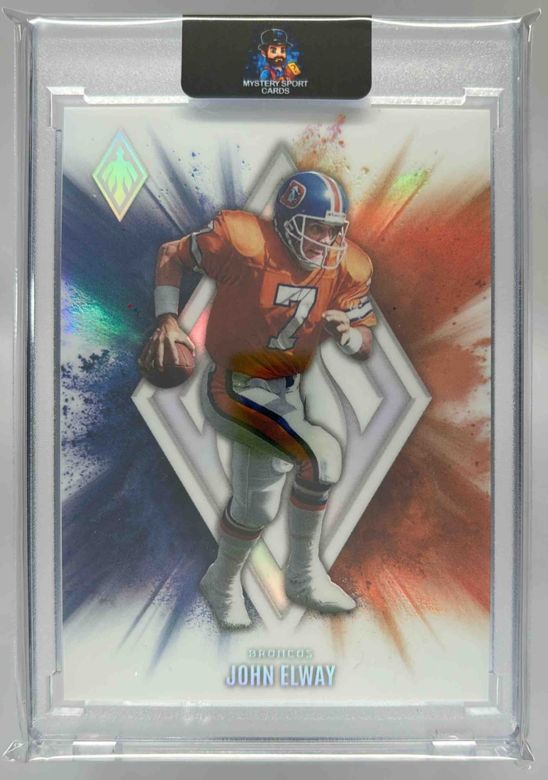 Card image for 2025 Panini Football Phoenix John Elway Color Blast #25 SSP Denver Broncos