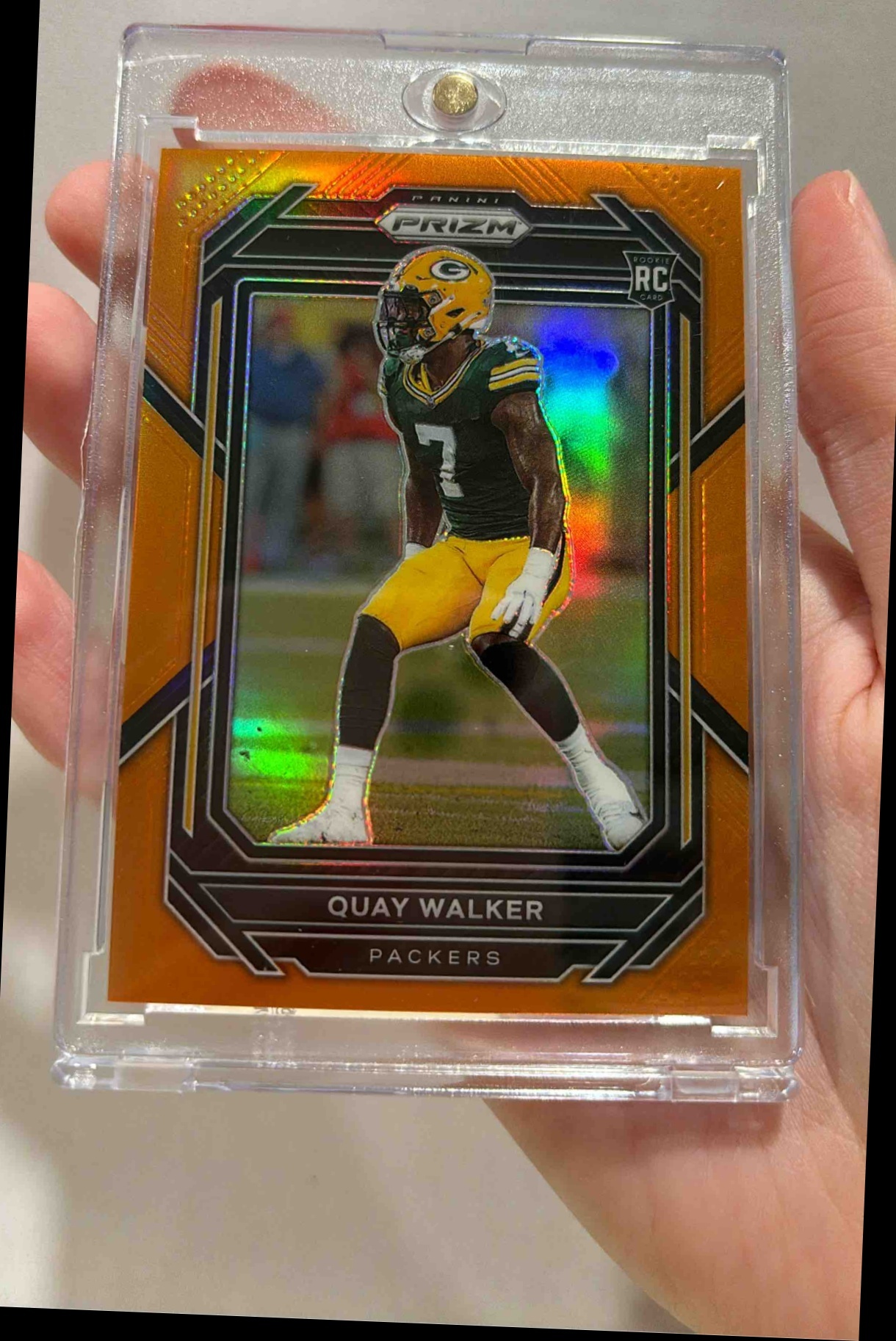 Card image for 2024 Panini Football Donruss Optic Quay Walker Orange /249 #74 Green Bay Packers