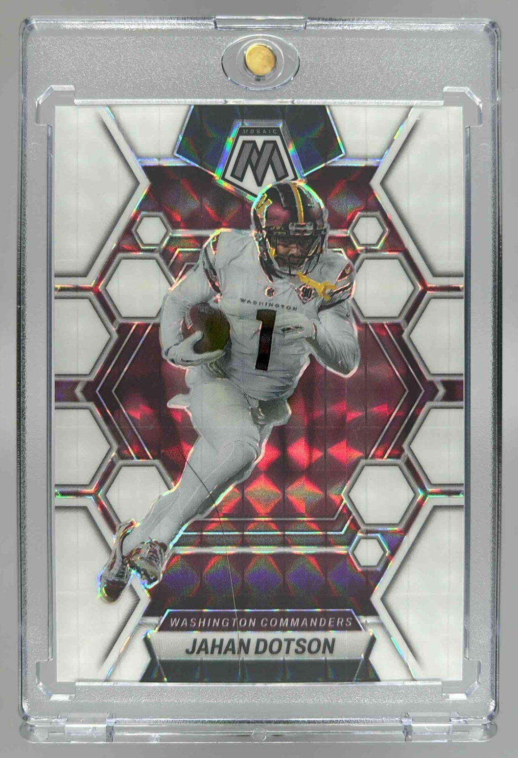 Card image for 2023 Panini Mosaic Jahan Dotson White Mosaic Prizm /25 #245 Commanders